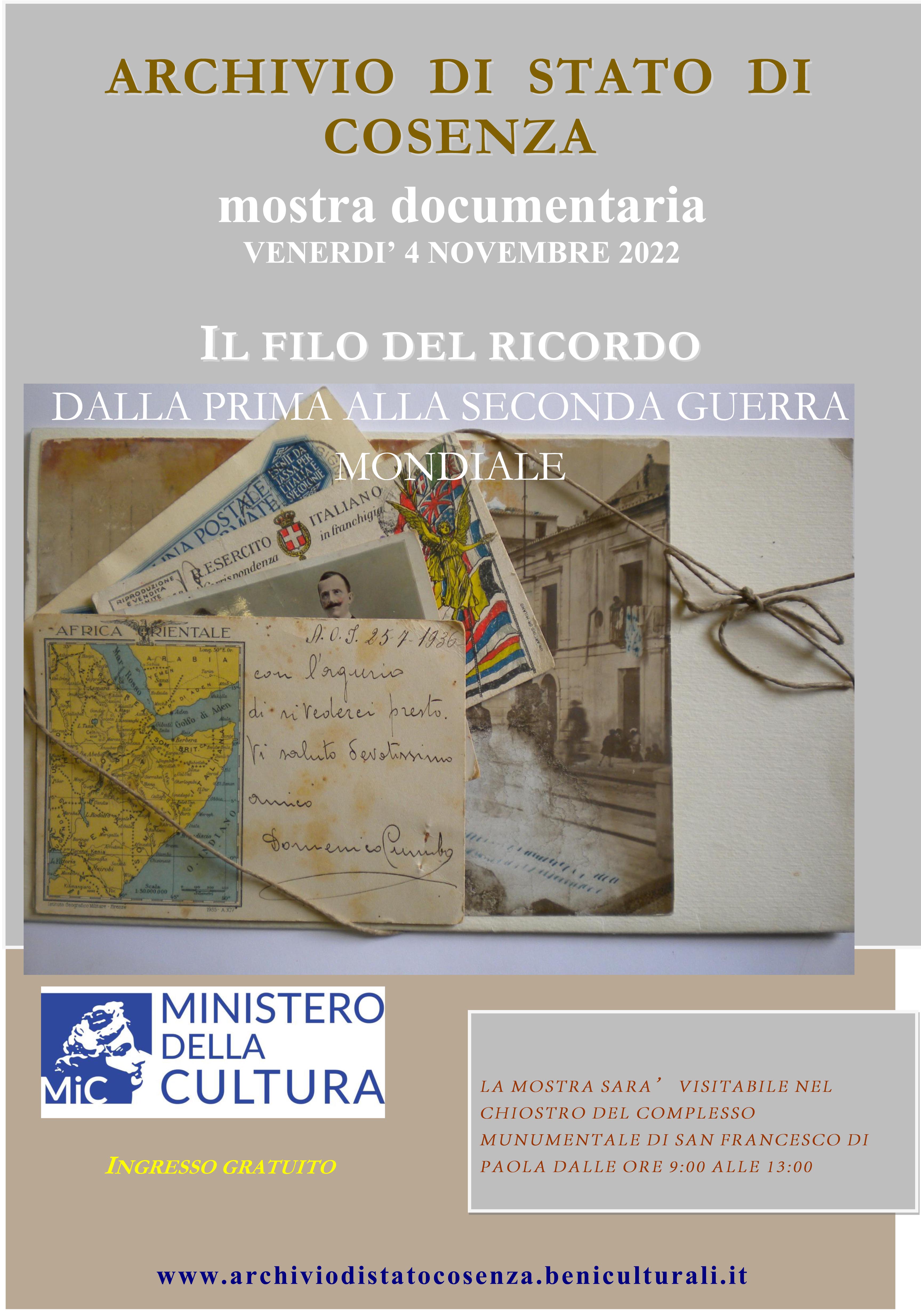 Il filo del ricordo dalla Prima alla Seconda Guerra mondiale