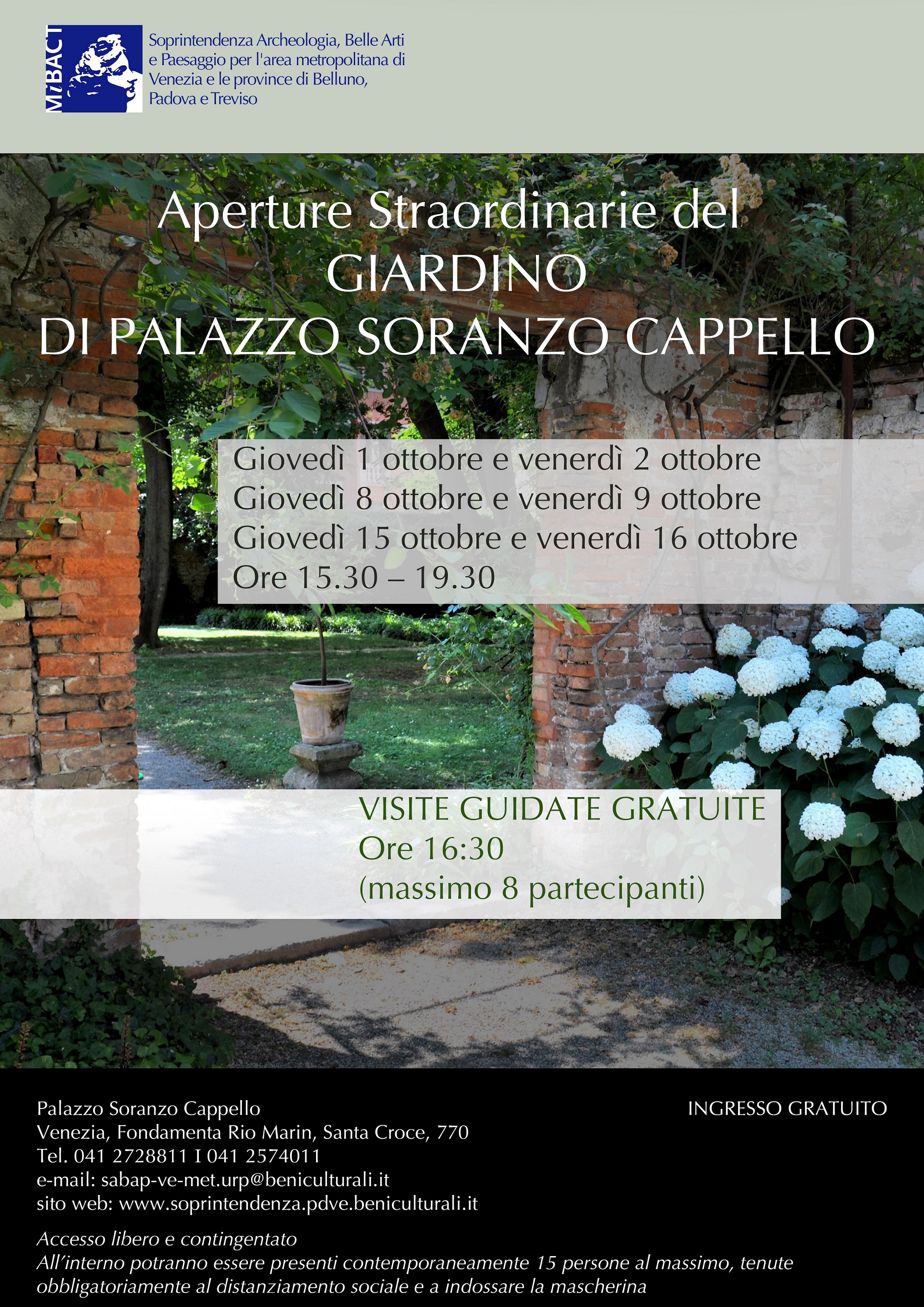 Apertura straordinaria del Giardino storico di Palazzo Soranzo-Cappello