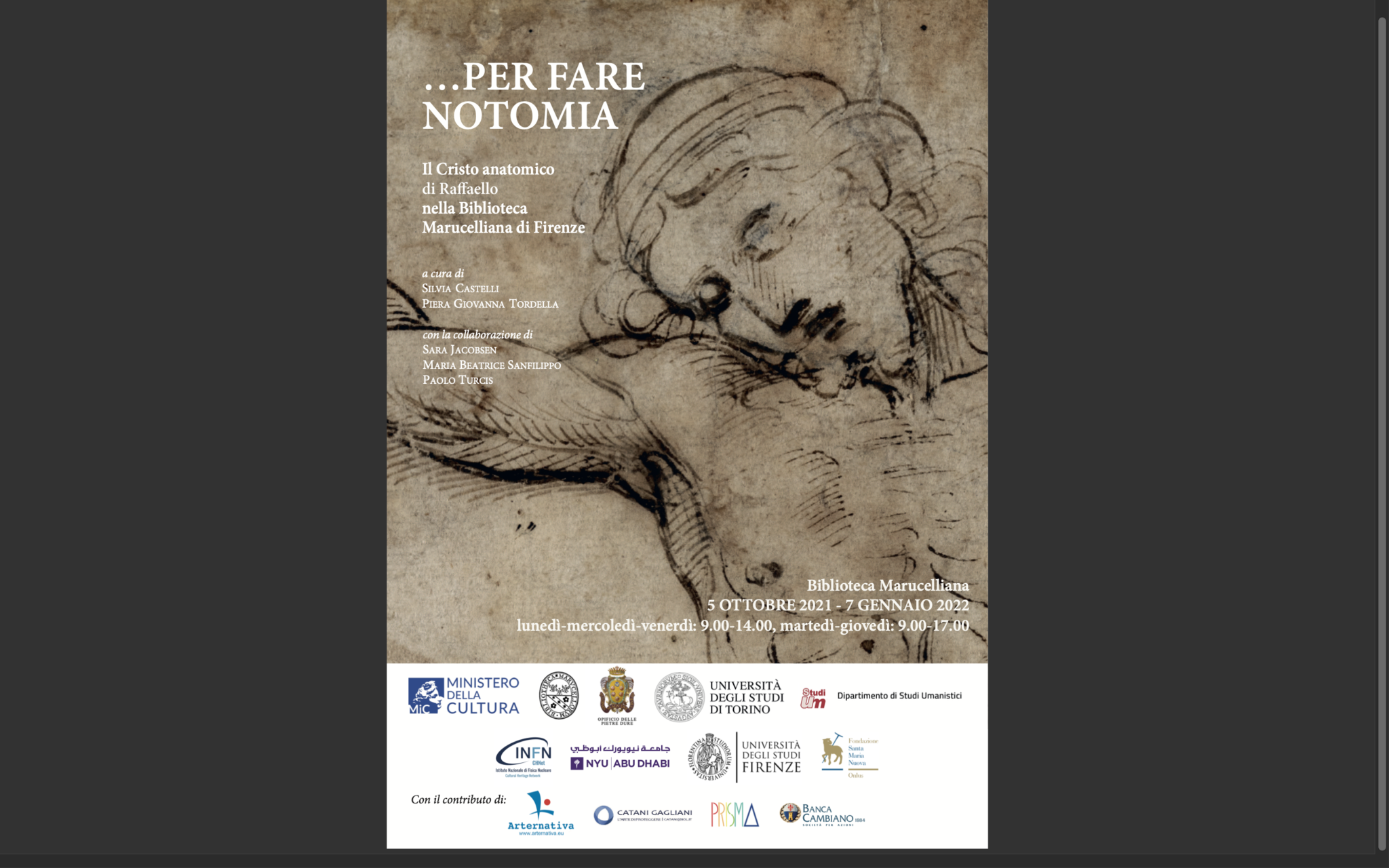 ... per fare notomia. Il Cristo anatomico di Raffaello nella Biblioteca Marucelliana di Firenze