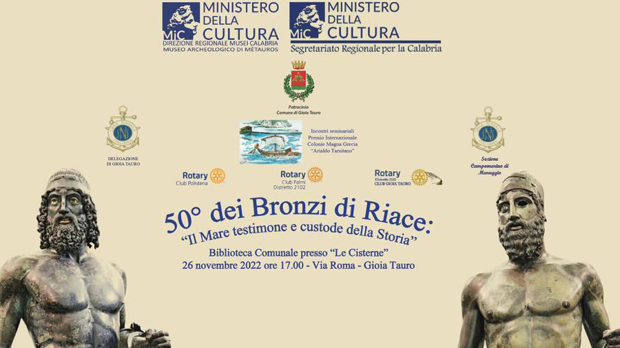 50° DEI BRONZI DI RIACE –IL MARE TESTIMONE E CUSTODE DELLA STORIA