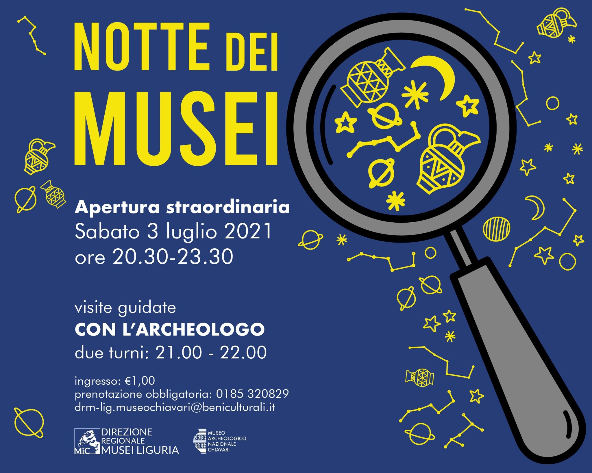 Notte dei Musei al Museo archeologico nazionale di Chiavari