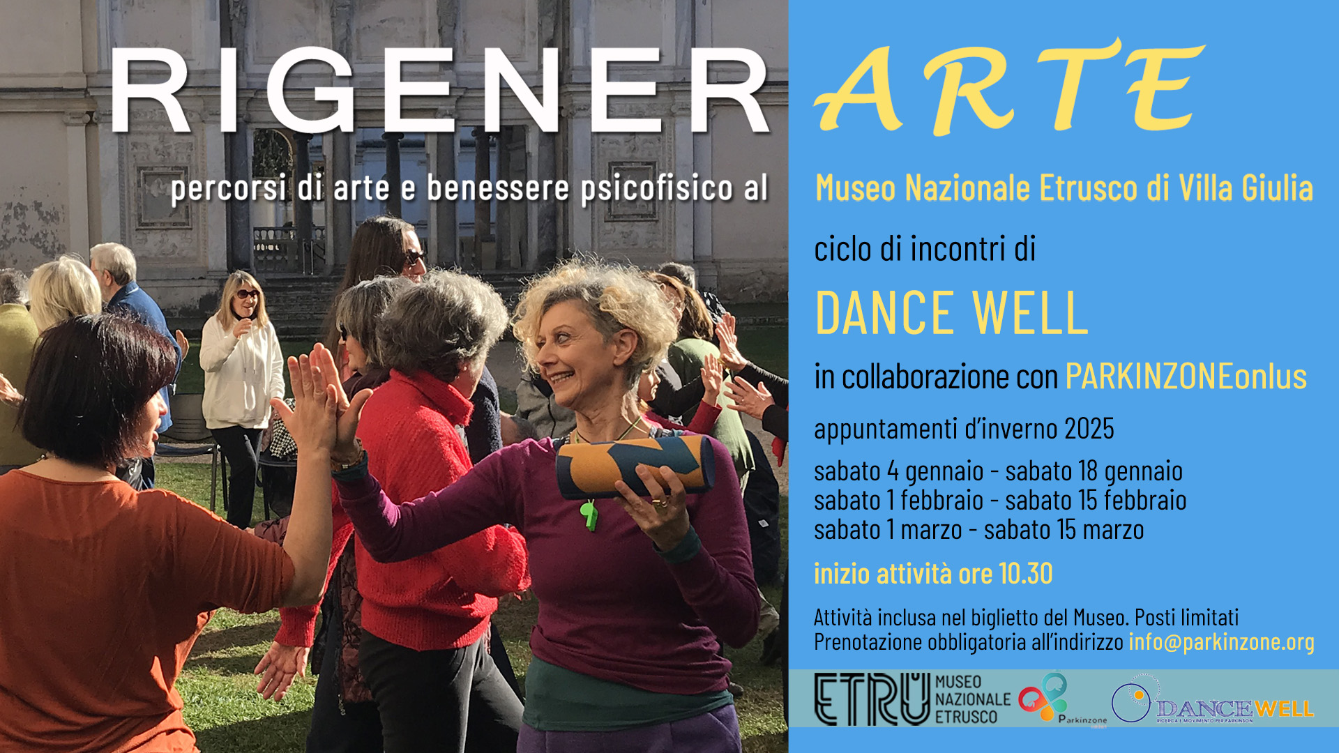 RIGENER_ARTE - Percorsi di arte e benessere psicofisico a Villa Giulia