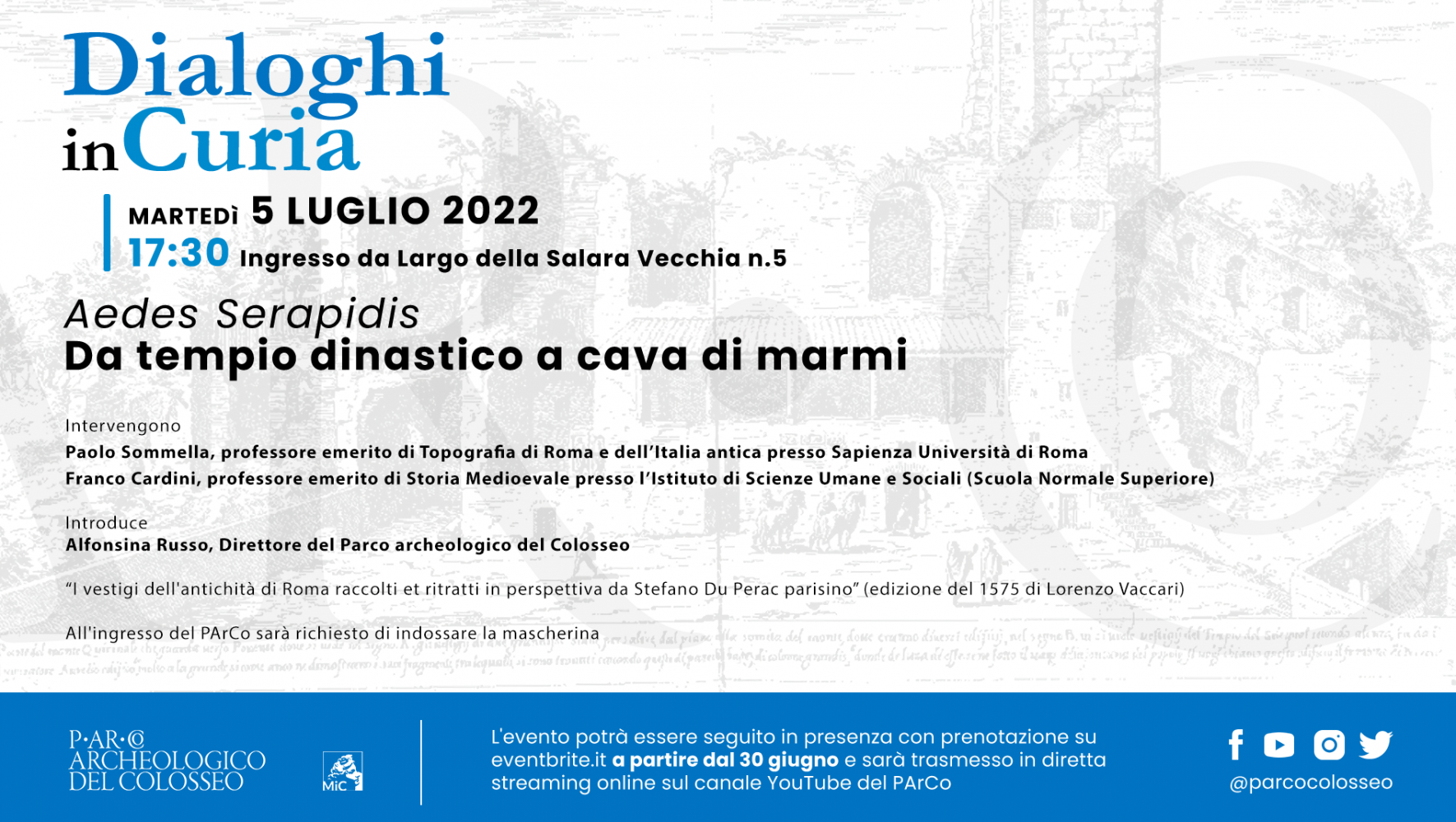 Dialoghi in Curia. Aedes Serapidis. Da tempio dinastico a cava di marmi