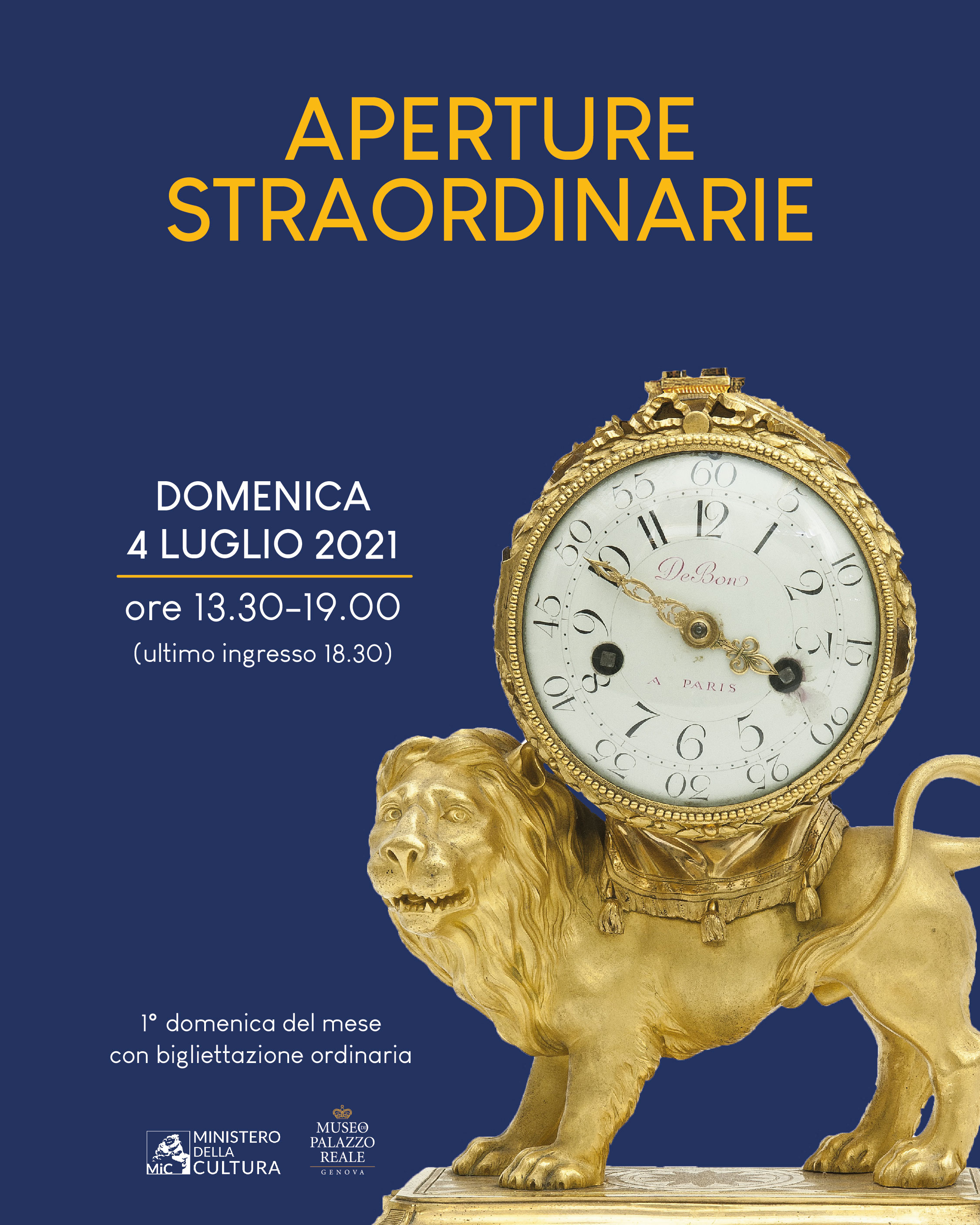 APERTURA STRAORDINARIA / PRIMA DOMENICA DEL MESE