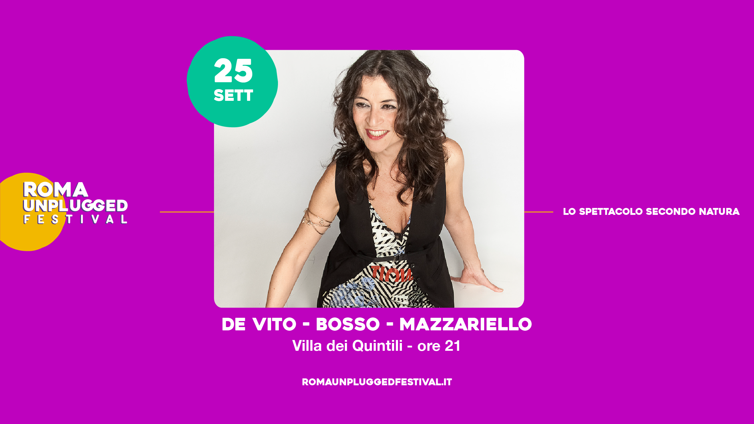 Parco Archeologico dell'Appia Antica. Unplugged Festival. Villa dei Quintili.  Concerto di Maria Pia De Vito, Fabrizio Bosso, Julian Oliver Mazzariello