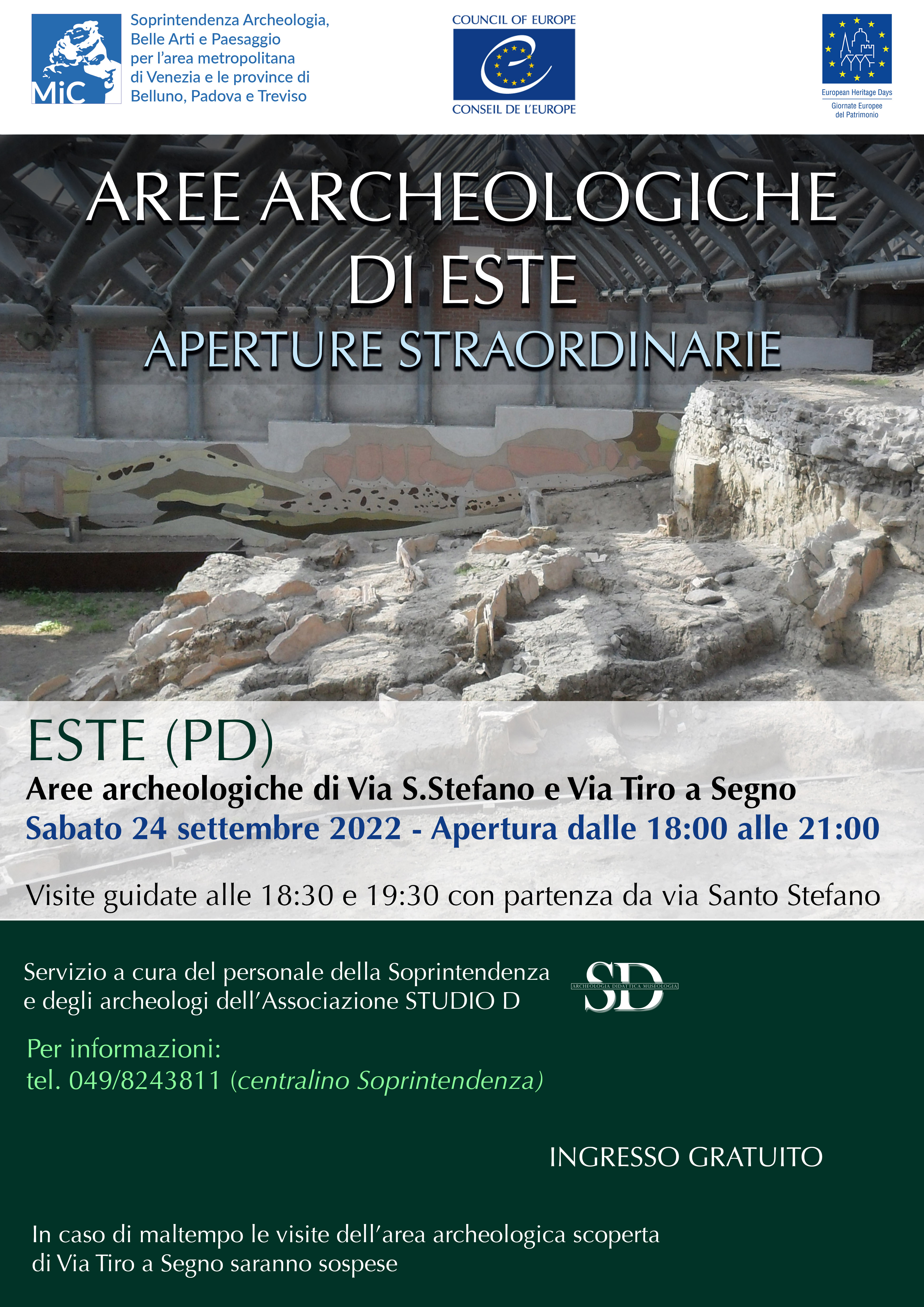 GEP 2022 - Apertura straordinaria aree archeologiche di Este (Pd)