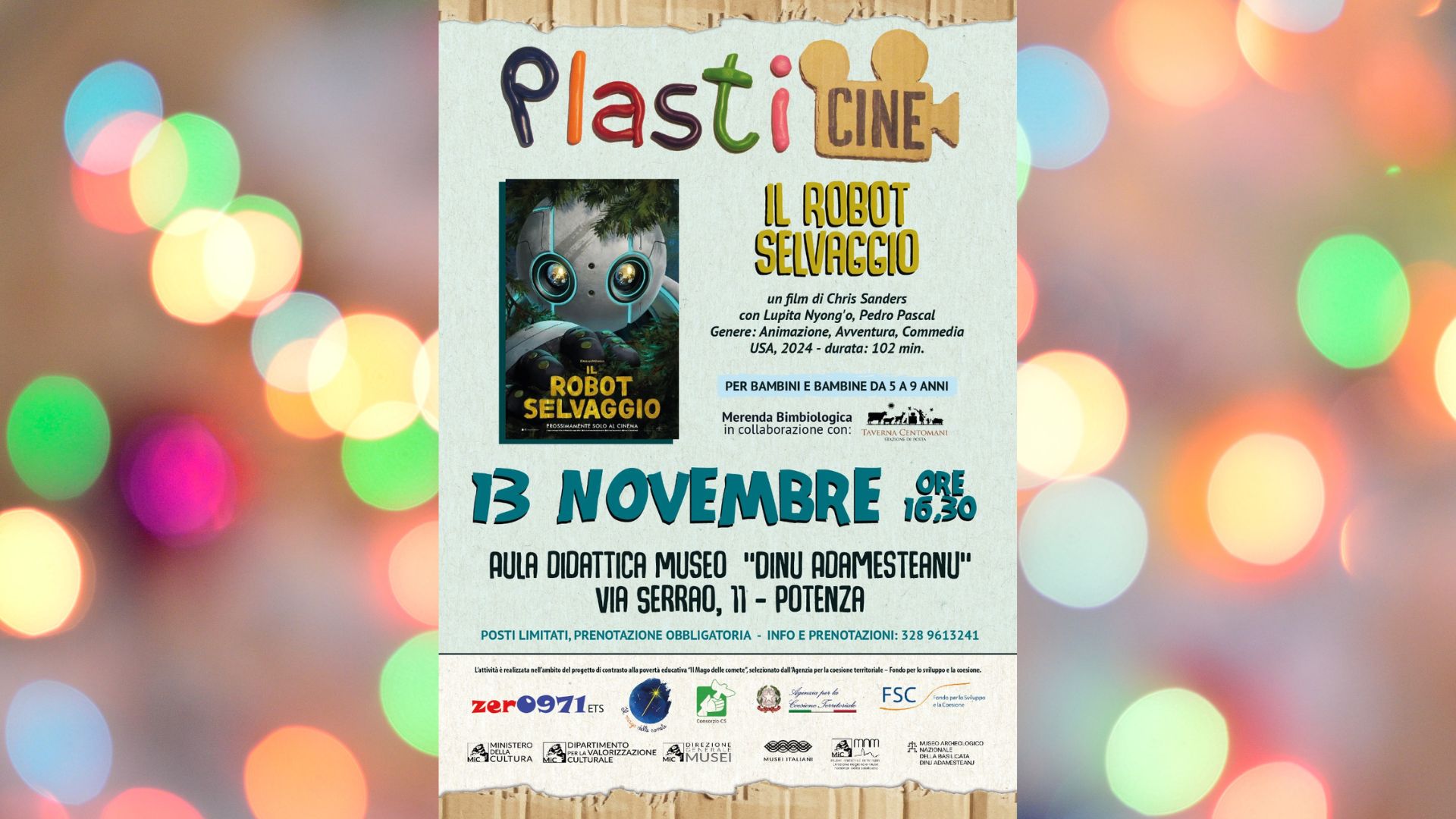 13 novembre - PlastiCine: cinema e natura al Museo di Potenza