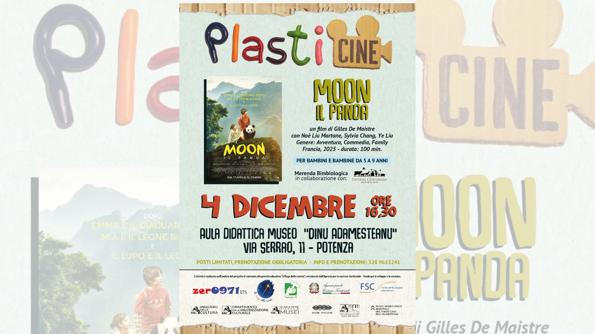 4 dicembre - PlastiCine: cinema e natura al Museo di Potenza