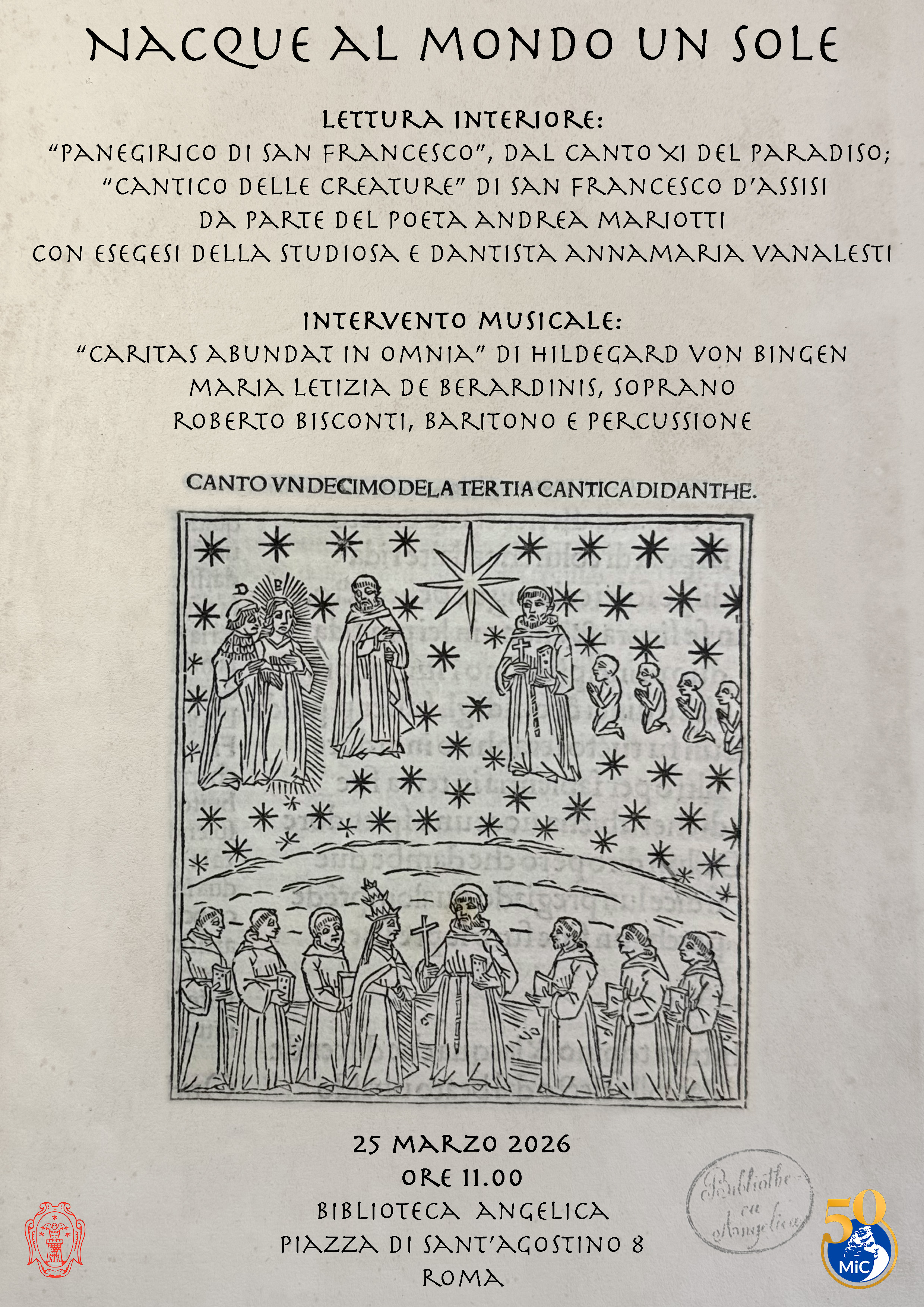 Dantedì 2026- “Nacque al mondo un sole”