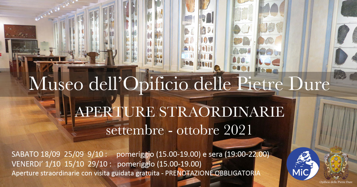 Apertura straordinaria con visita guidata al Museo dell'Opificio delle Pietre Dure - 9 ottobre 2021