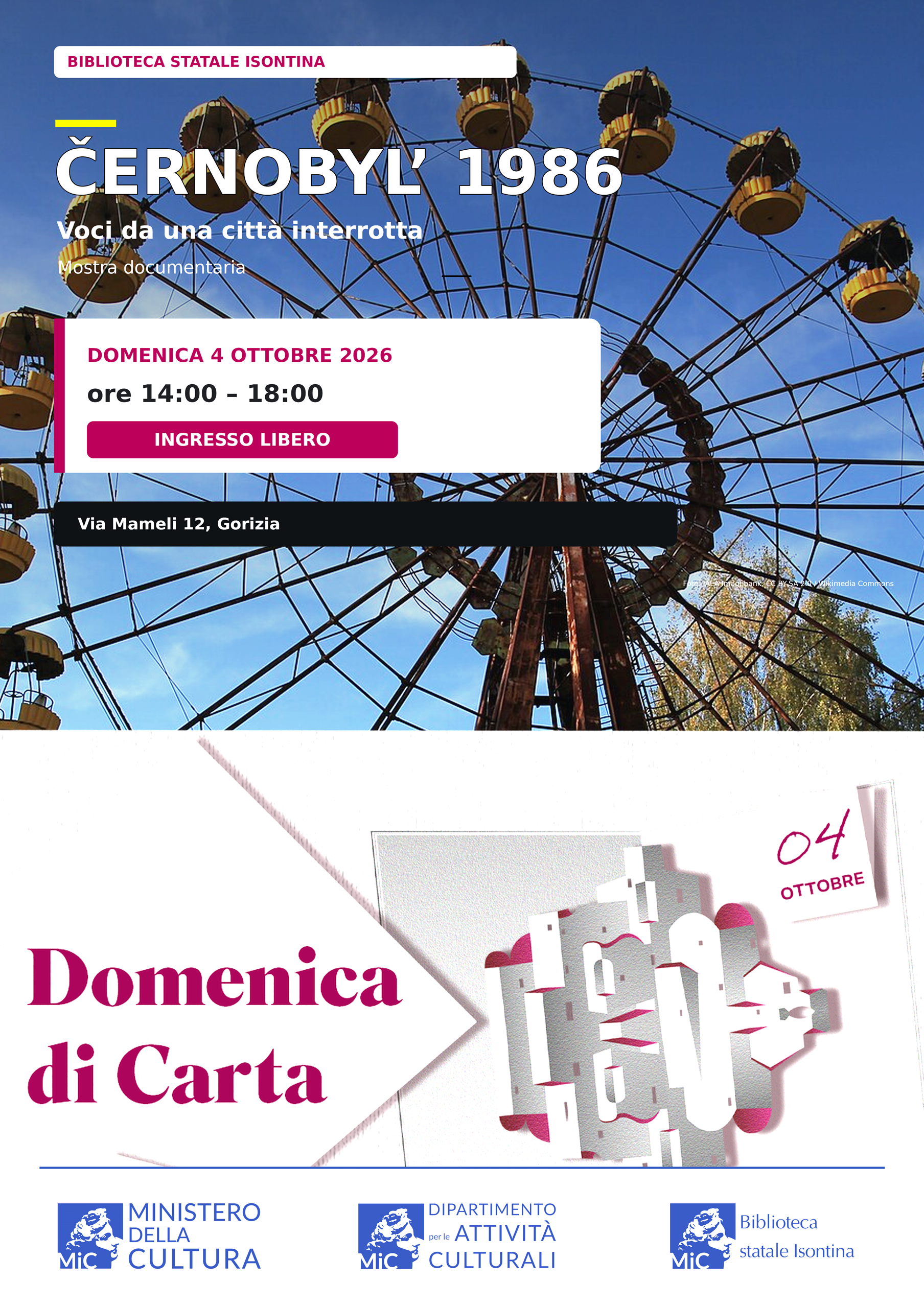 Domenica di Carta 2026 - Černobyl’ 1986. Voci da una città interrotta