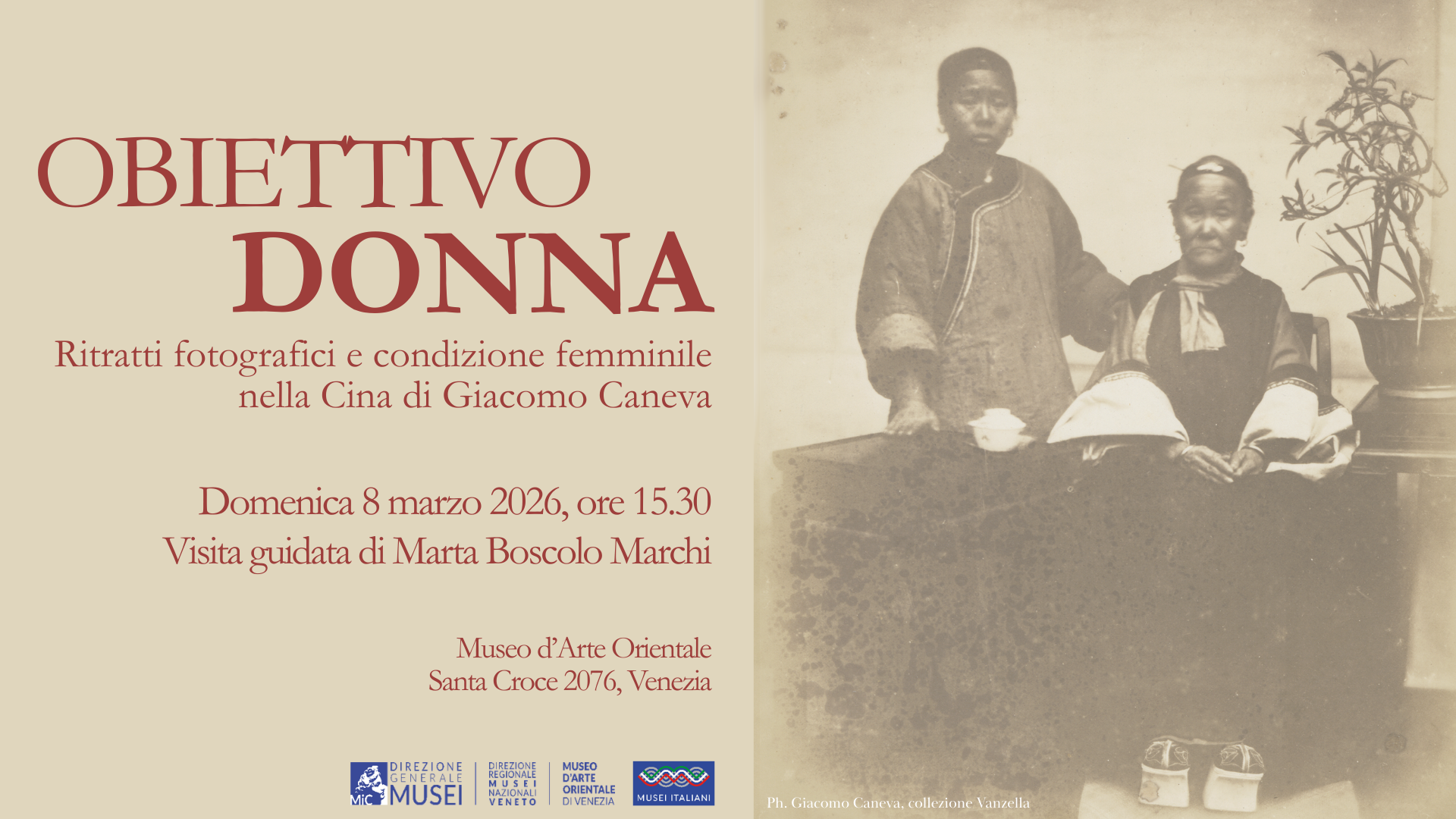 Obiettivo donna. Ritratti fotografici e condizione femminile nella Cina di Giacomo Caneva | Museo d'Arte Orientale Venezia