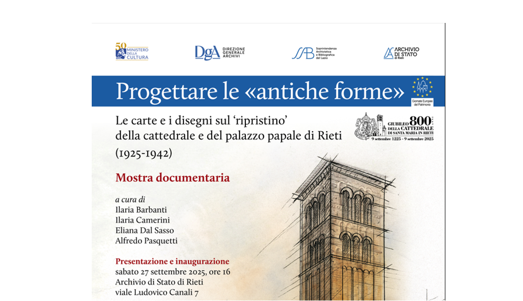 Progettare le «antiche forme». Le carte e i disegni sul ‘ripristino’ della cattedrale e del palazzo papale di Rieti (1925-1942)