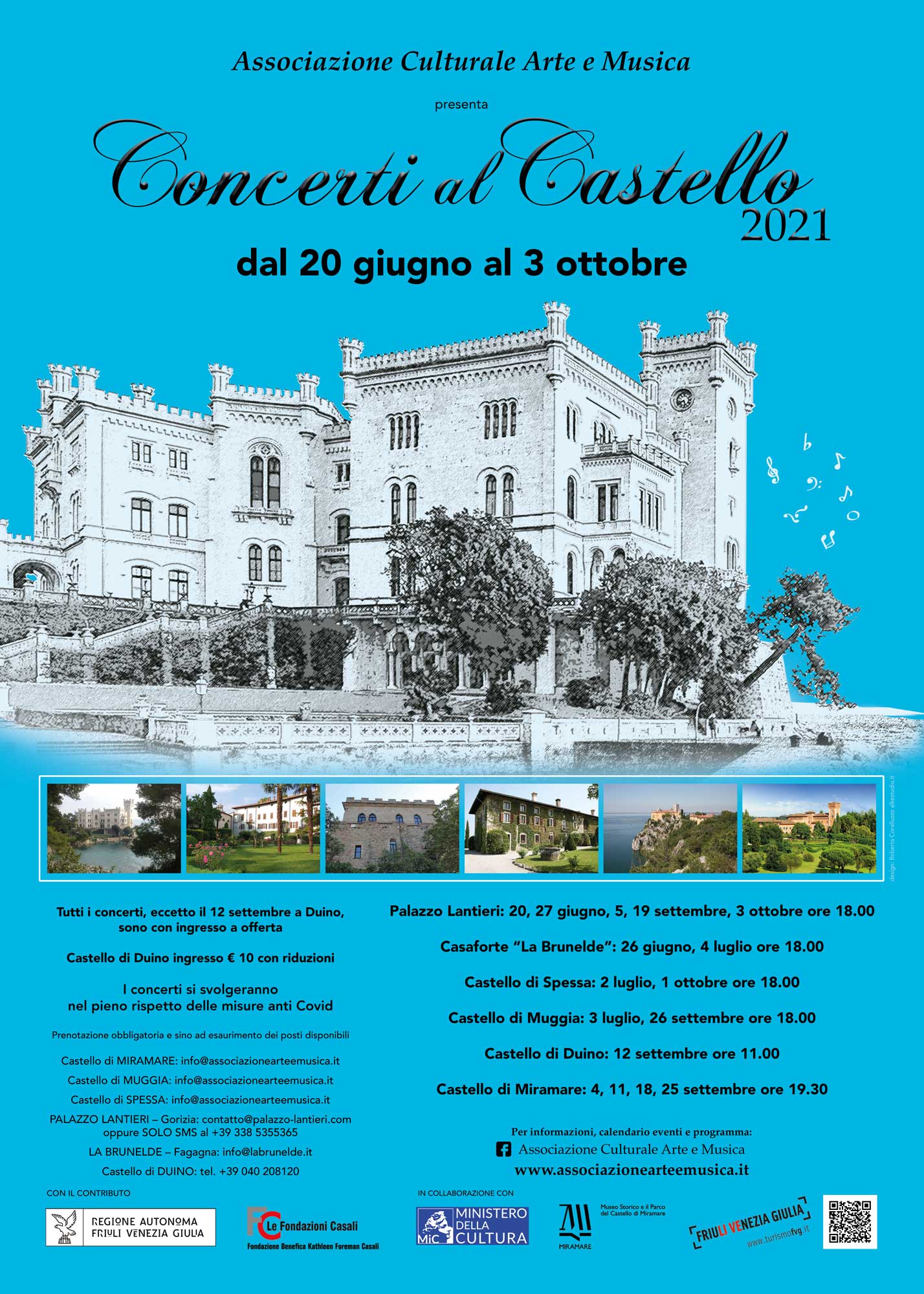 Concerti al Castello 2021. 4 settembre: violino e viola a Miramare