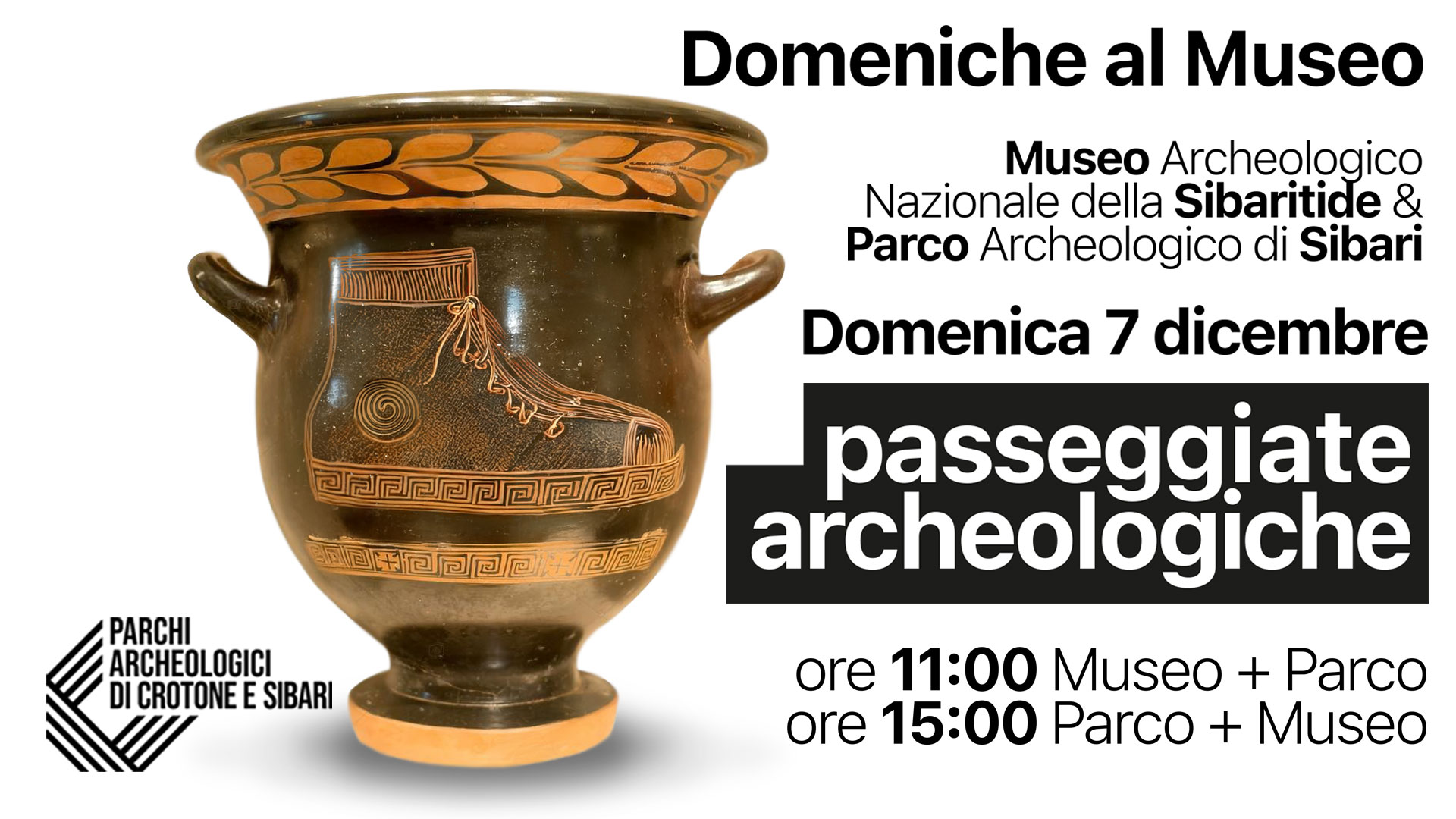 Domenica al museo - 07 dicembre 2025 - Museo archeologico nazionale della Sibaritide