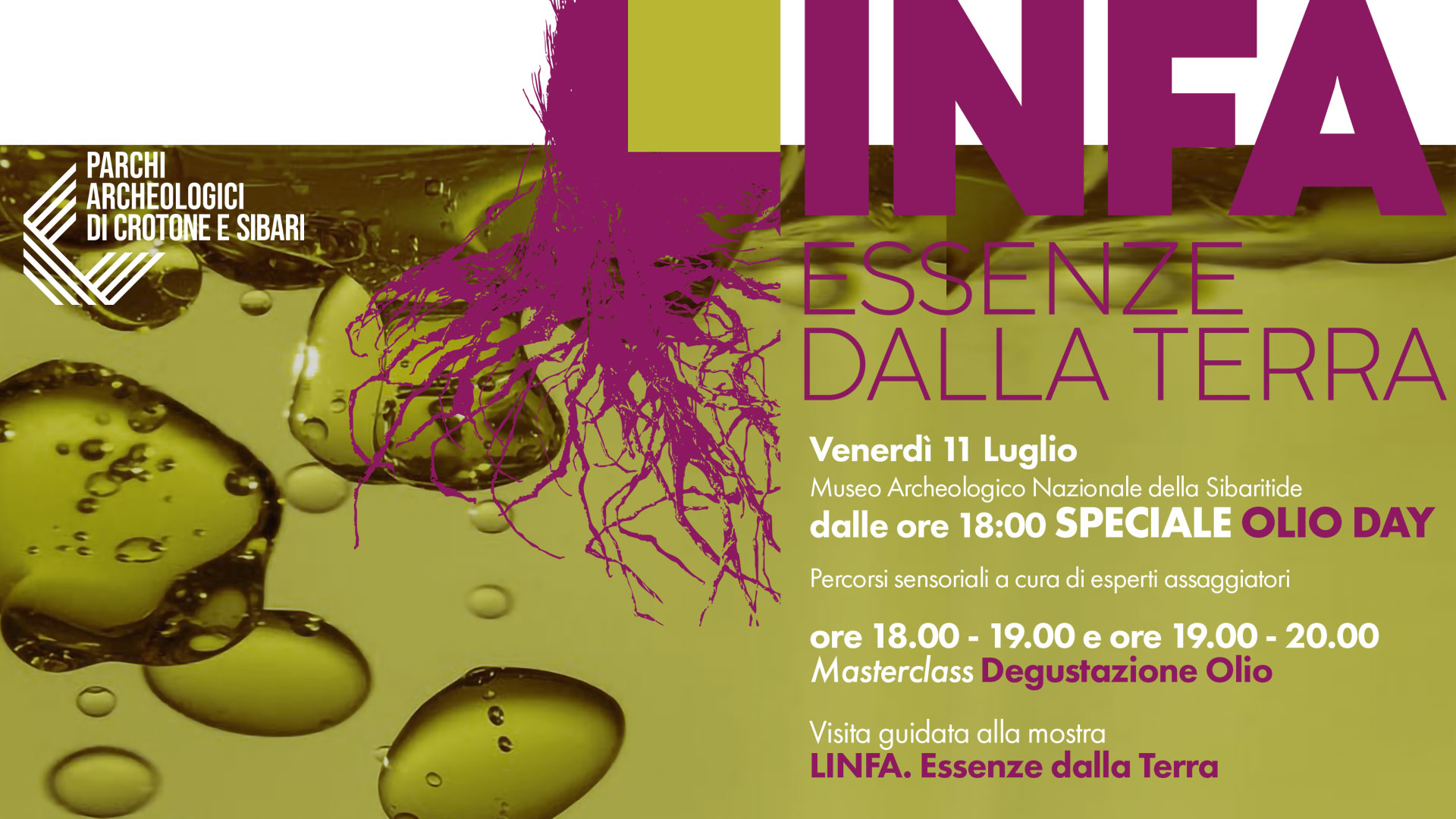 LINFA. ESSENZE DALLA TERRA - Venerdì 11 Luglio 2025 - Museo archeologico nazionale della Sibaritide