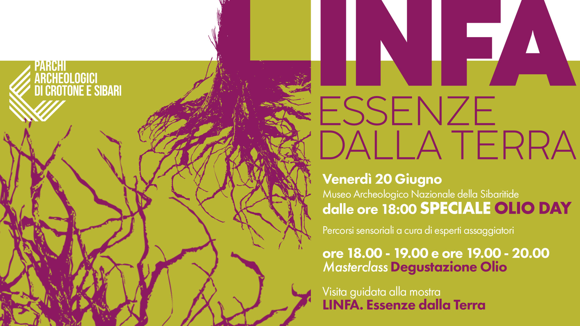 LINFA. Essenze dalla terra. Venerdì 20 giugno.