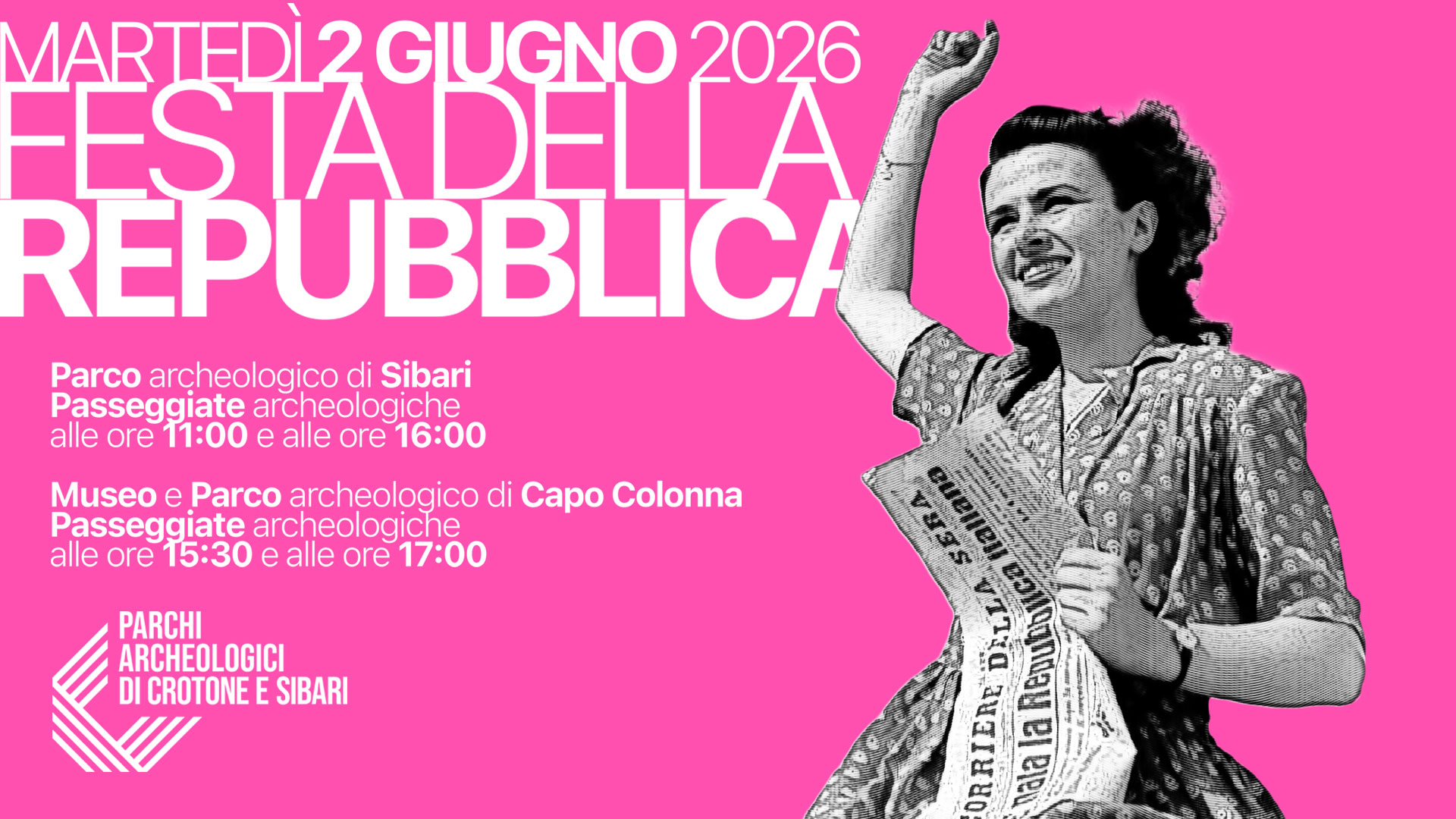 2 giugno 2026 - Festa della Repubblica - Museo e Parco archeologico nazionale di Capo Colonna