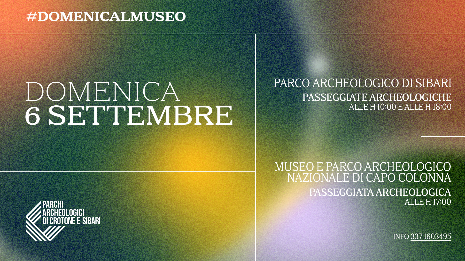 #DOMENICALMUSEO - 6 settembre 2026 - Museo e Parco archeologico nazionale di Capo Colonna