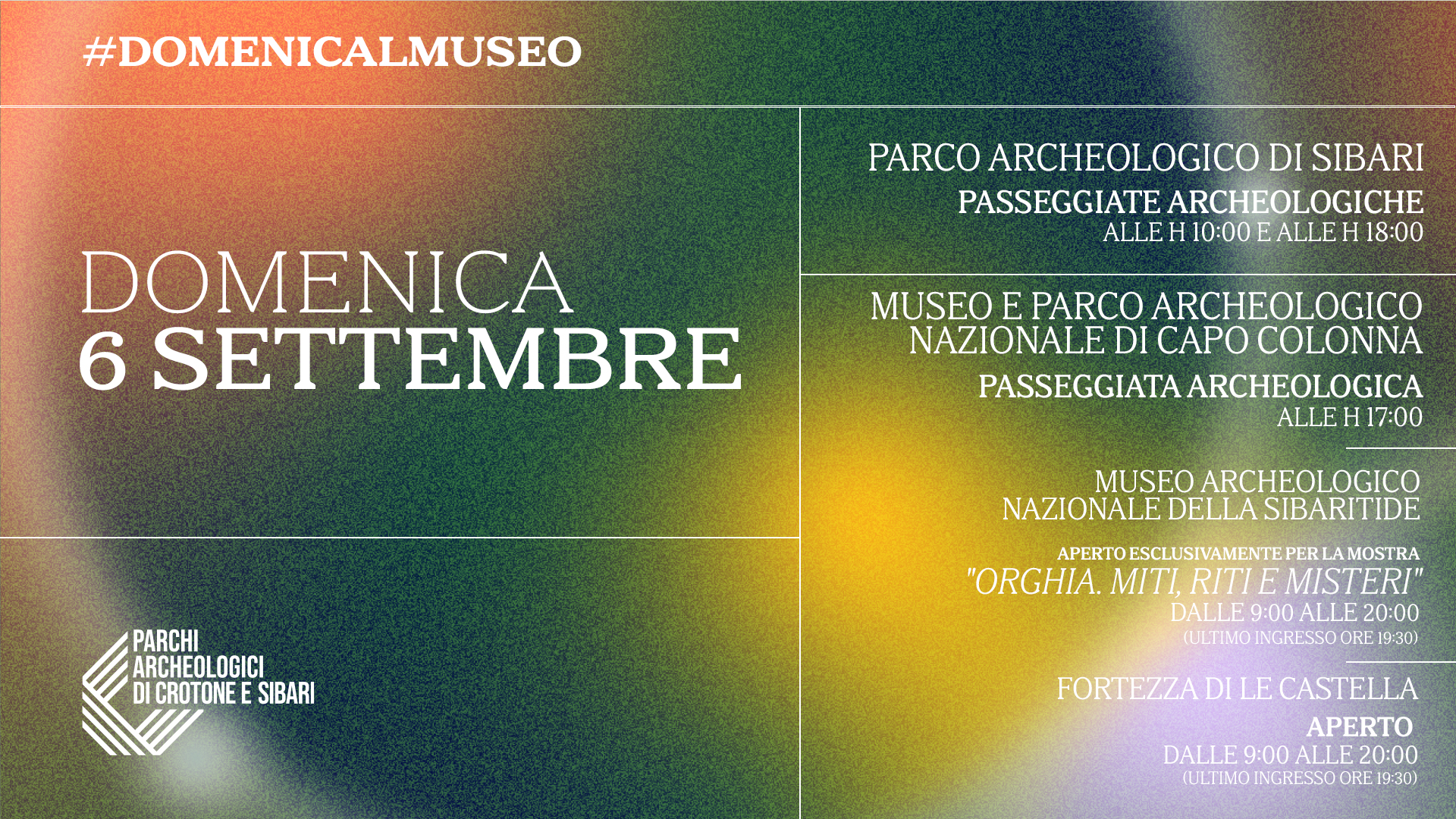 #DOMENICALMUSEO - 6 settembre 2026 - Fortezza Le Castella