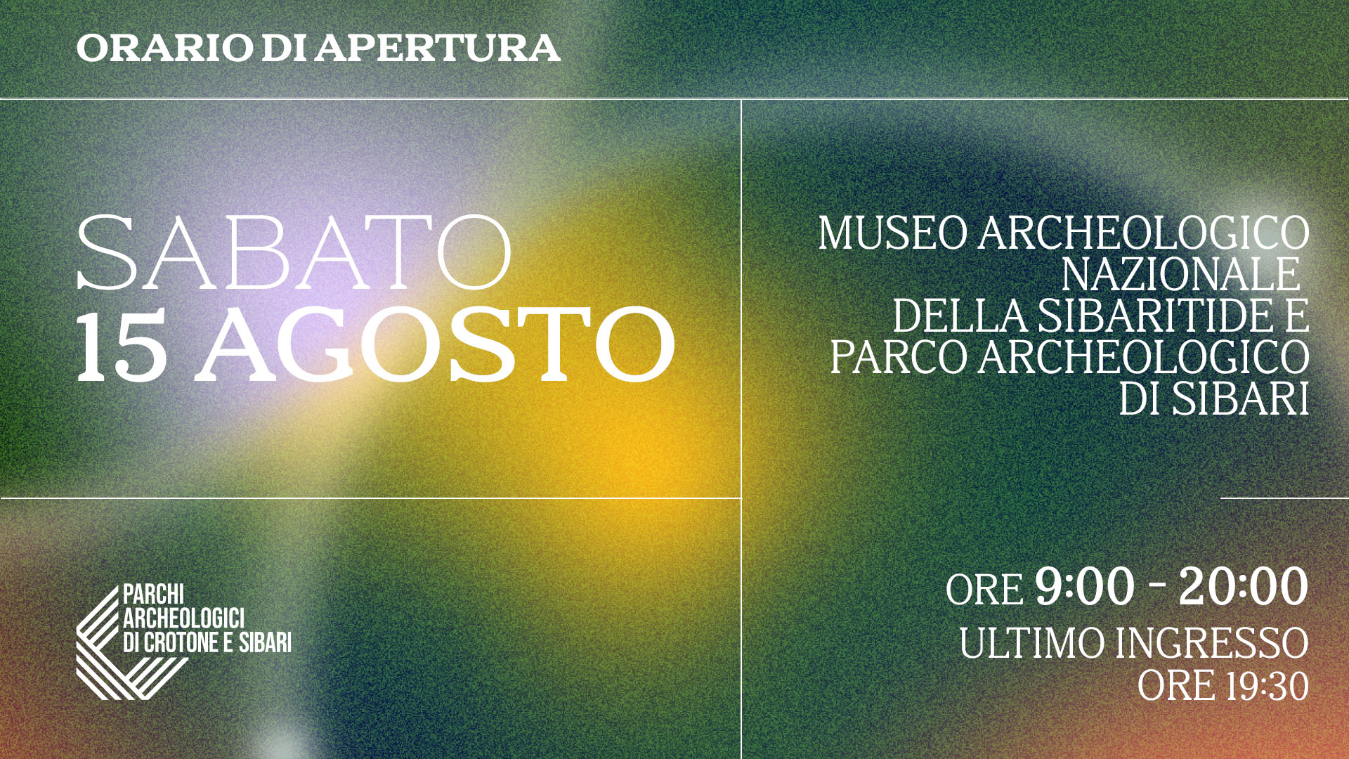 FERRAGOSTO 2026 - Museo archeologico nazionale della Sibaritide