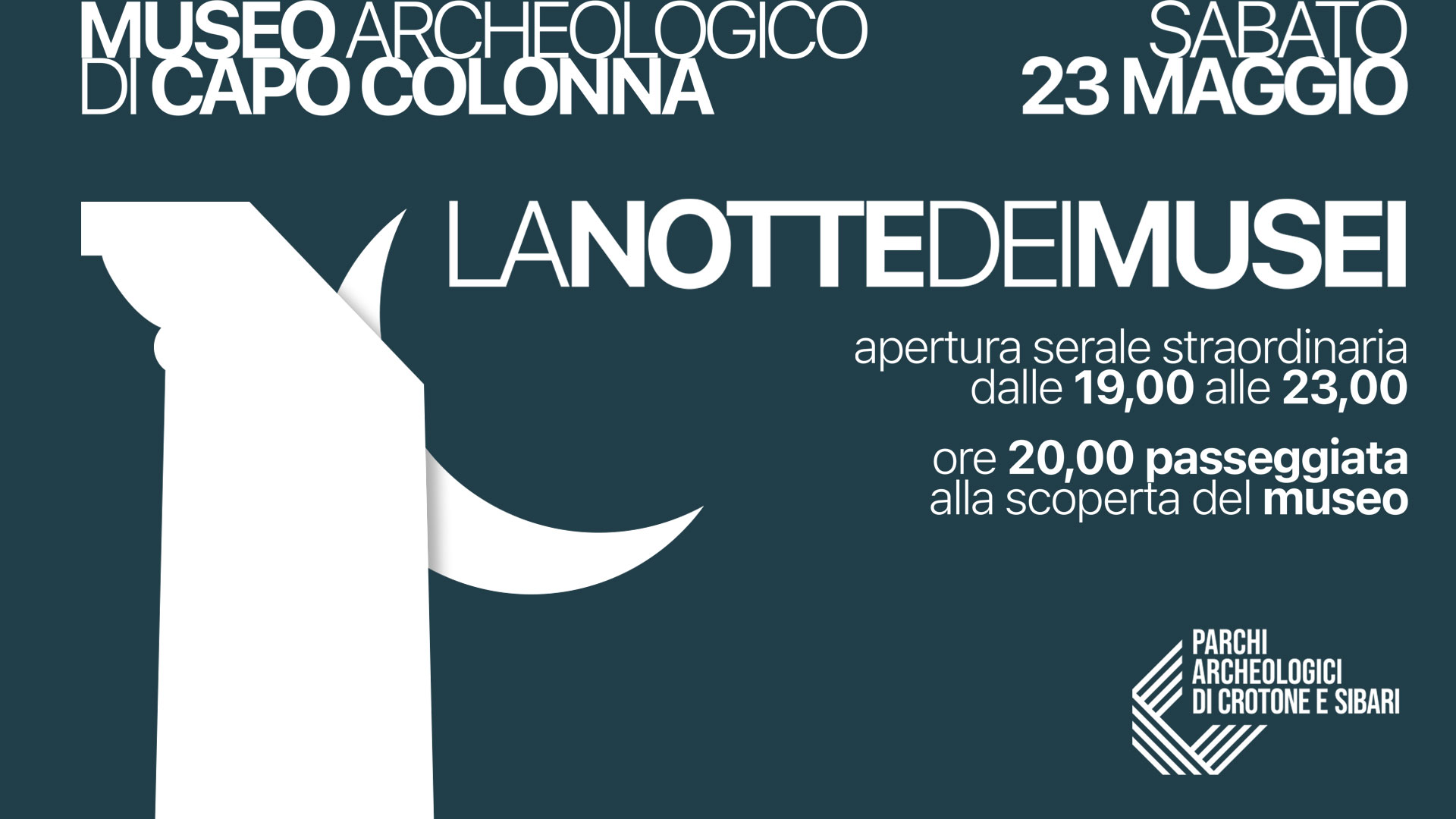 Notte Europea dei Musei 2026 - Museo archeologico nazionale di Capo Colonna