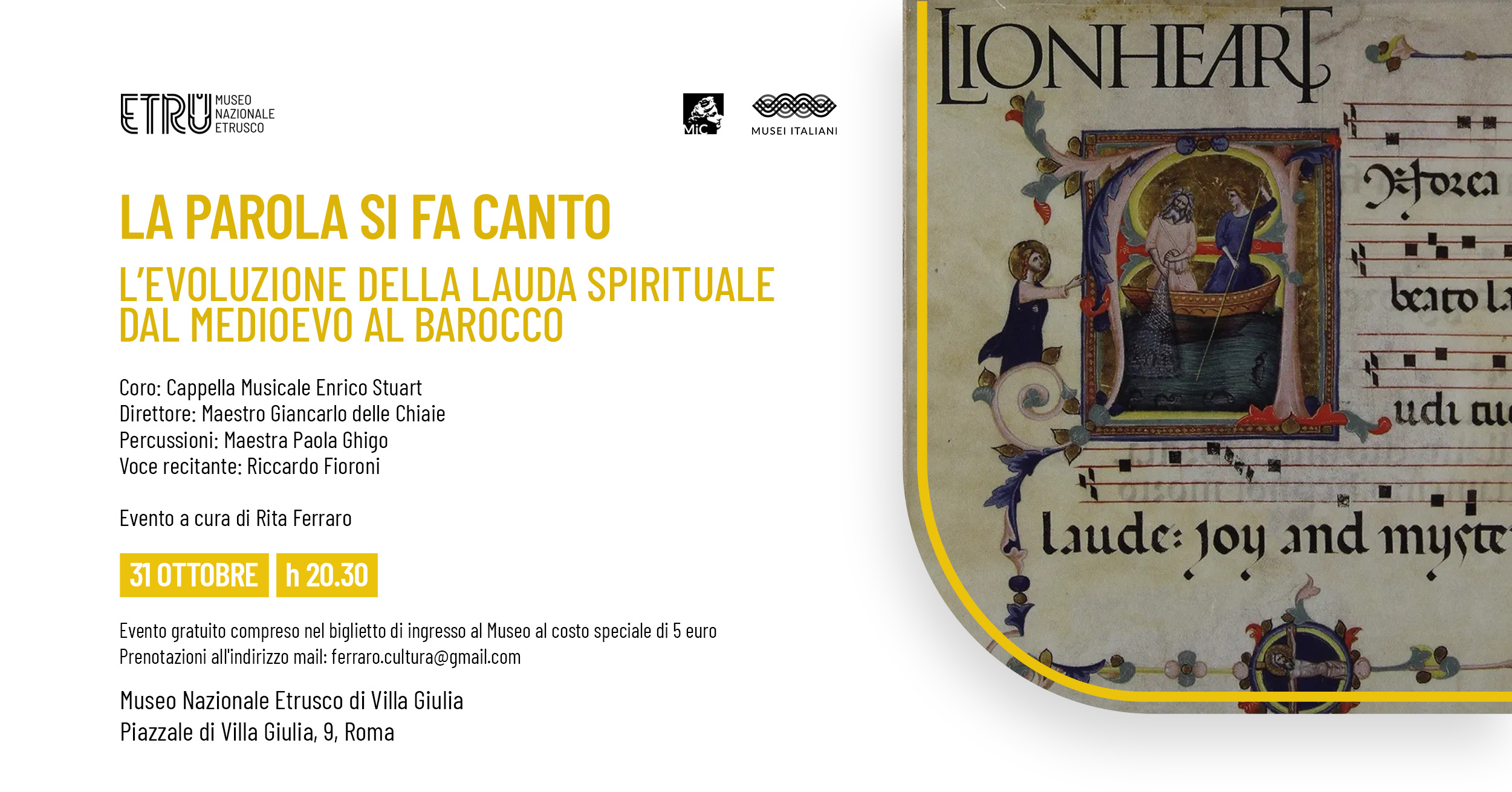 LA PAROLA SI FA CANTO