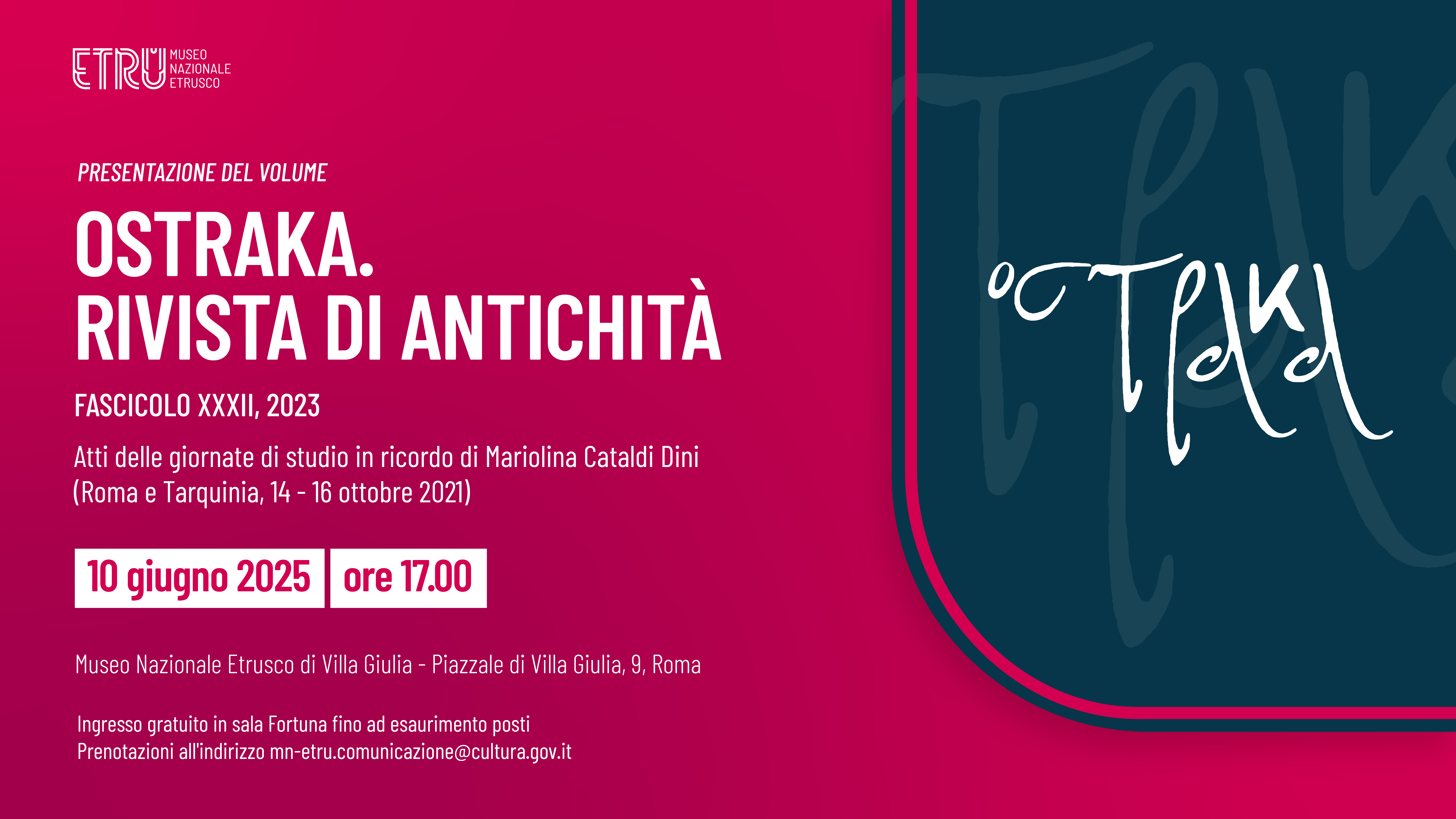 Presentazione volume 2023 Ostraka