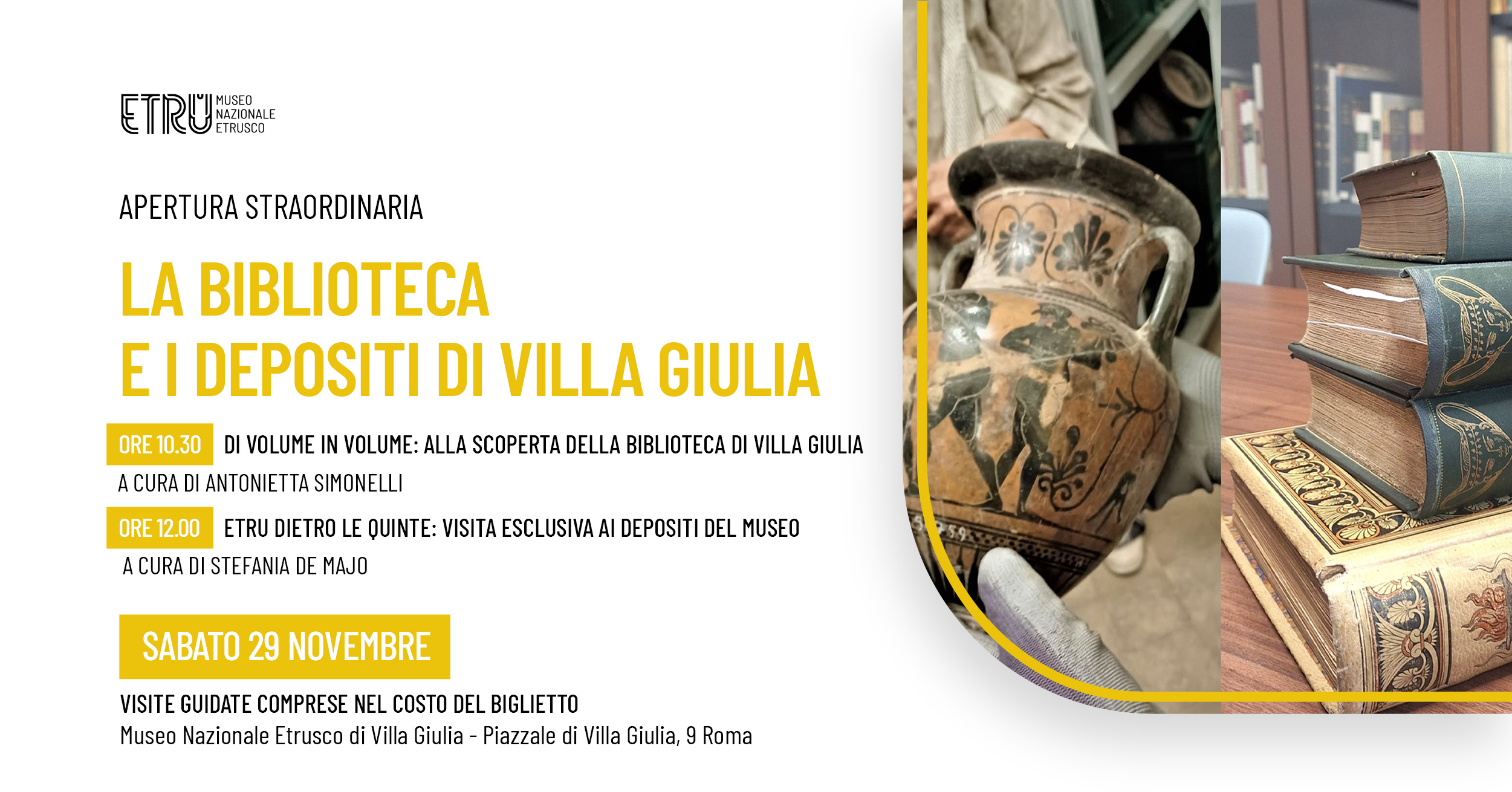 La Biblioteca e i Depositi di Villa Giulia