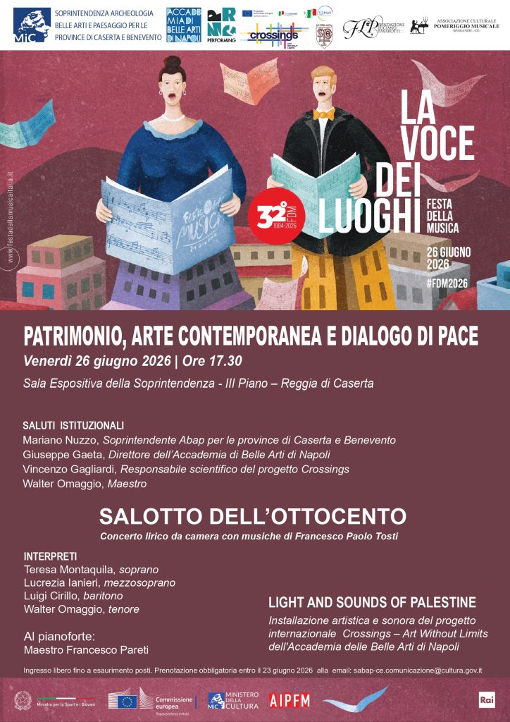 Alla Soprintendenza Abap di Caserta e Benevento la Festa della Musica diventa incontro tra patrimonio, arte contemporanea e dialogo di pace