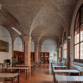 La sala di studio dell'Archivio di Stato di Bologna