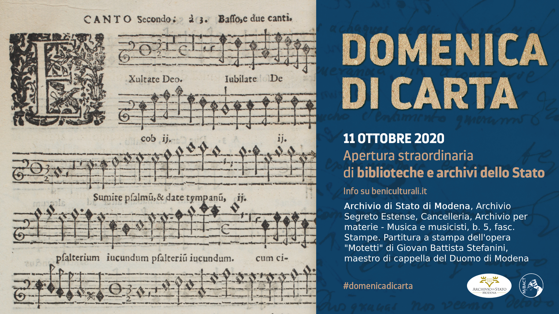Domenica di carta - Musica e Medicina in Archivio. Dalle sinfonie barocche di corte alla moderna musicoterapia