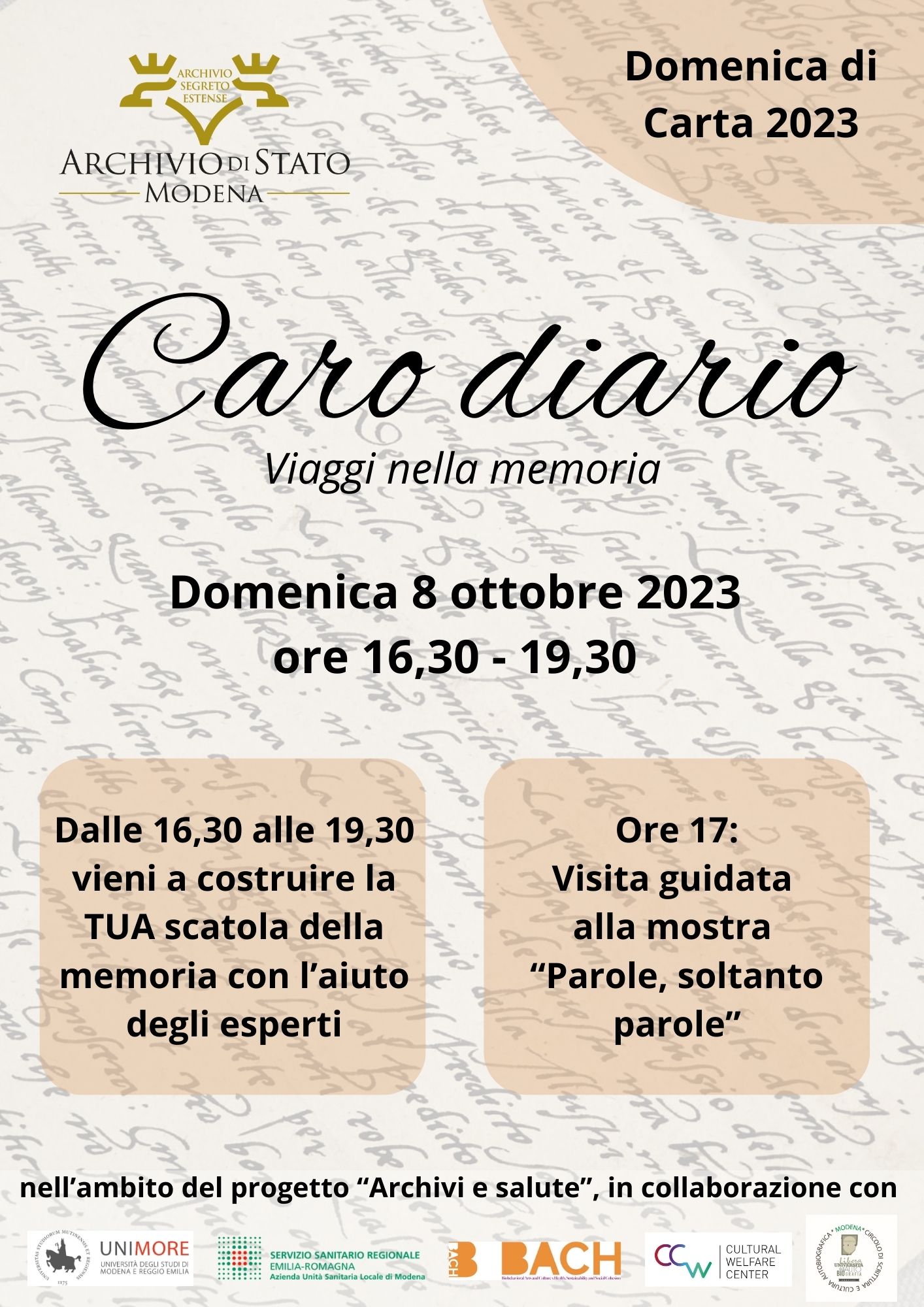 "Caro diario. Viaggi nella memoria" Workshop e visita guidata
