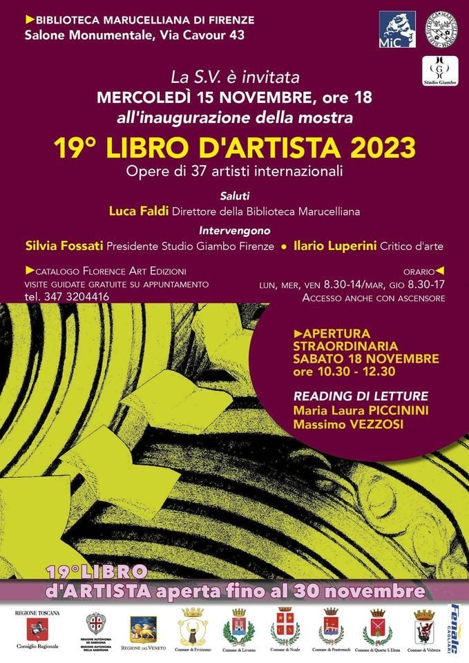 XIX LIBRO D'ARTISTA 2023 - Opere di 37 artisti internazionali