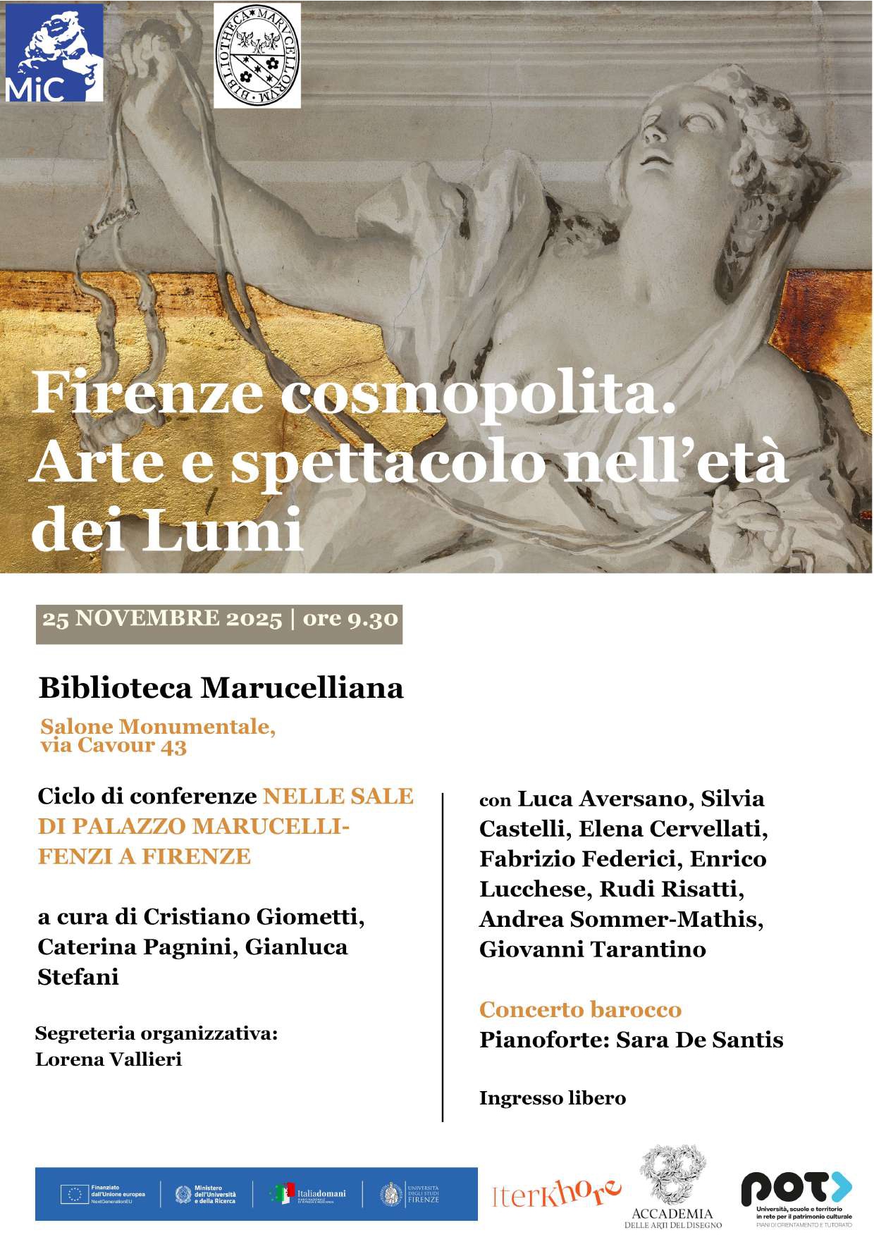 Giornata di studi: "Firenze cosmopolita. Arte e spettacolo nell’età dei Lumi" - Biblioteca Marucelliana di Firenze - 25 novembre 2025