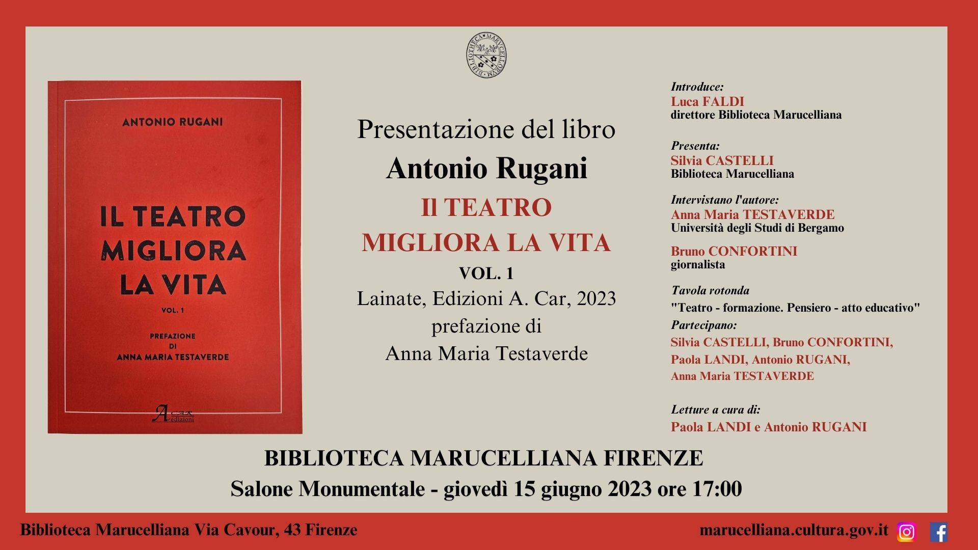 IL TEATRO MIGLIORA LA VITA di Antonio Rugani