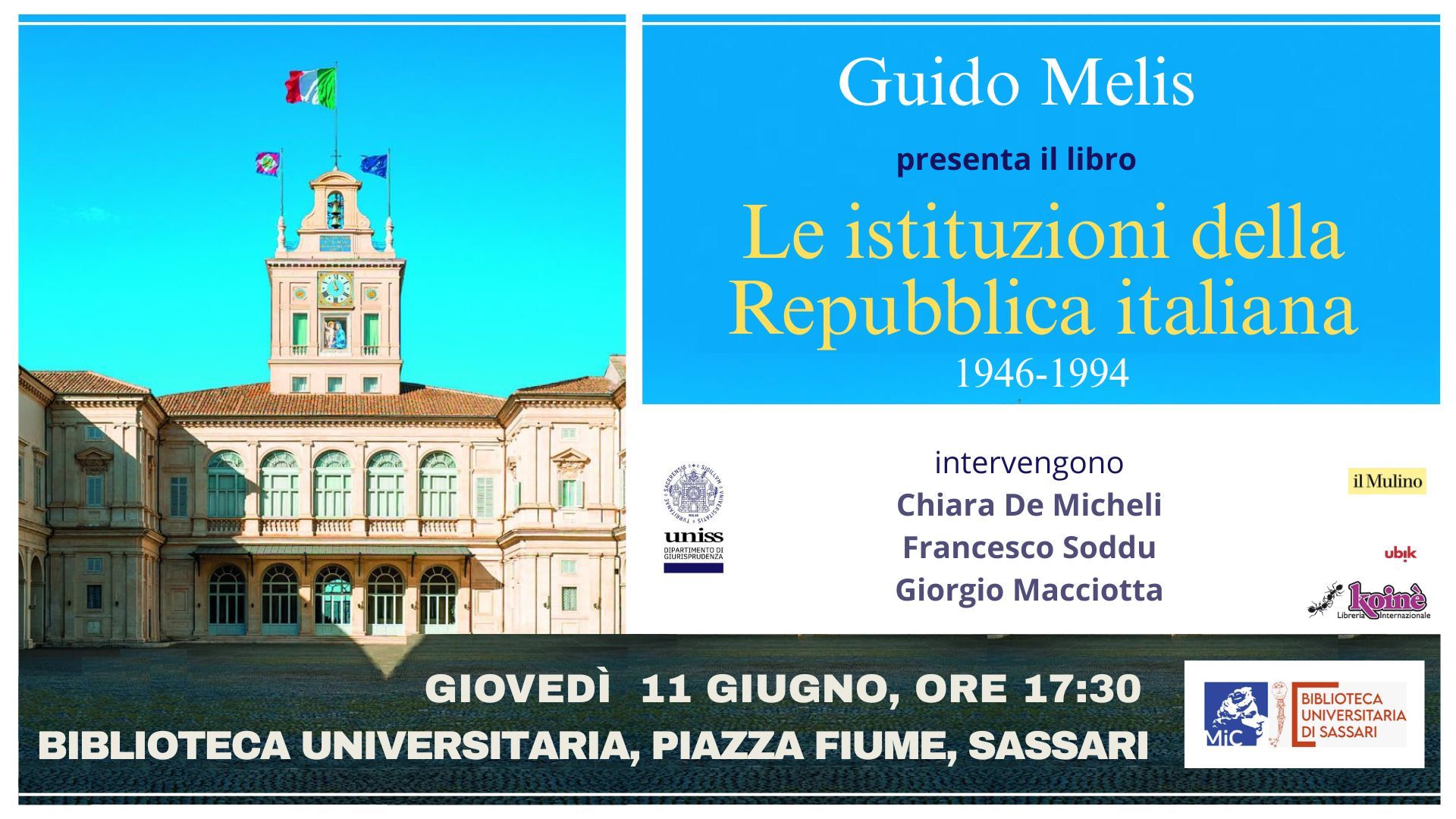 "Le istituzioni della Repubblica italiana (1946-1994)"