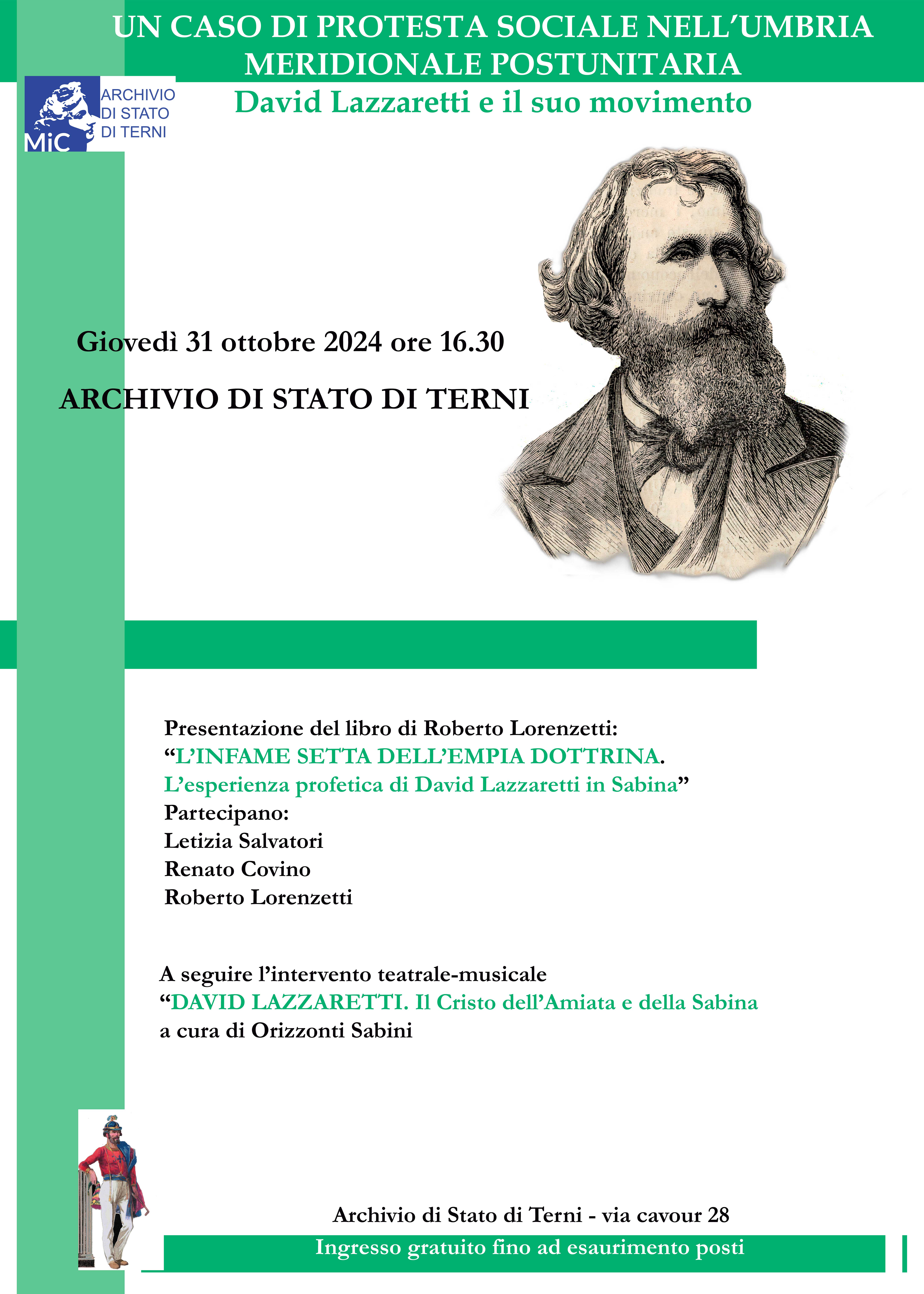 “L’infame setta dell’empia dottrina.  L’avventura profetica di David Lazzaretti in Sabina
