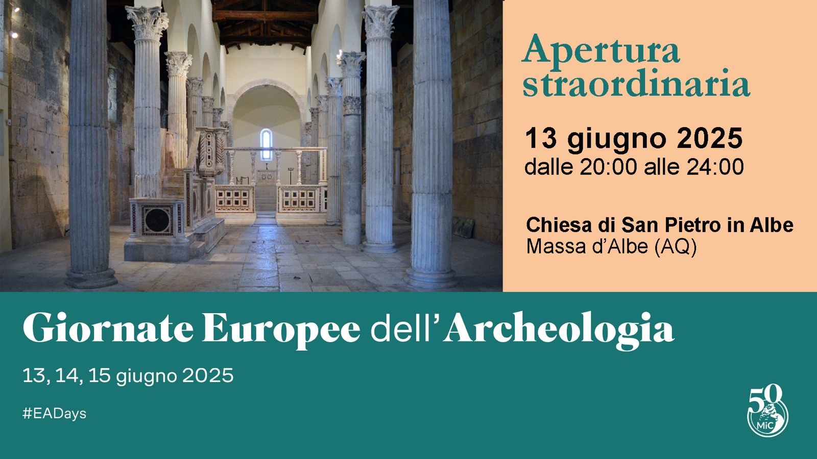 GEA 2025 - Apertura straordinaria Chiesa di San Pietro in Albe