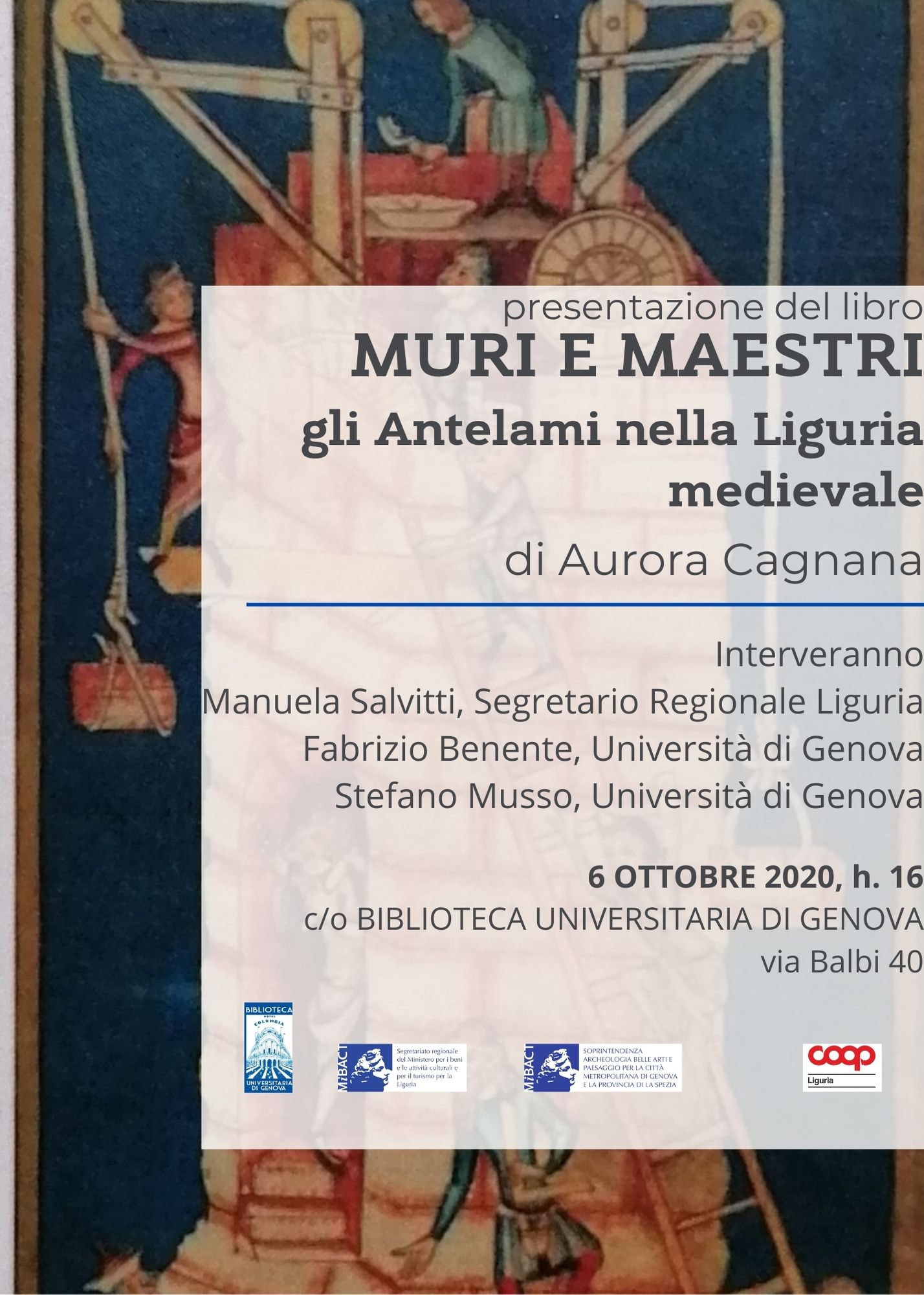 Presentazione del libro MURI E MAESTRI gli Antelami nella Liguria medievale di Aurora Cagnana