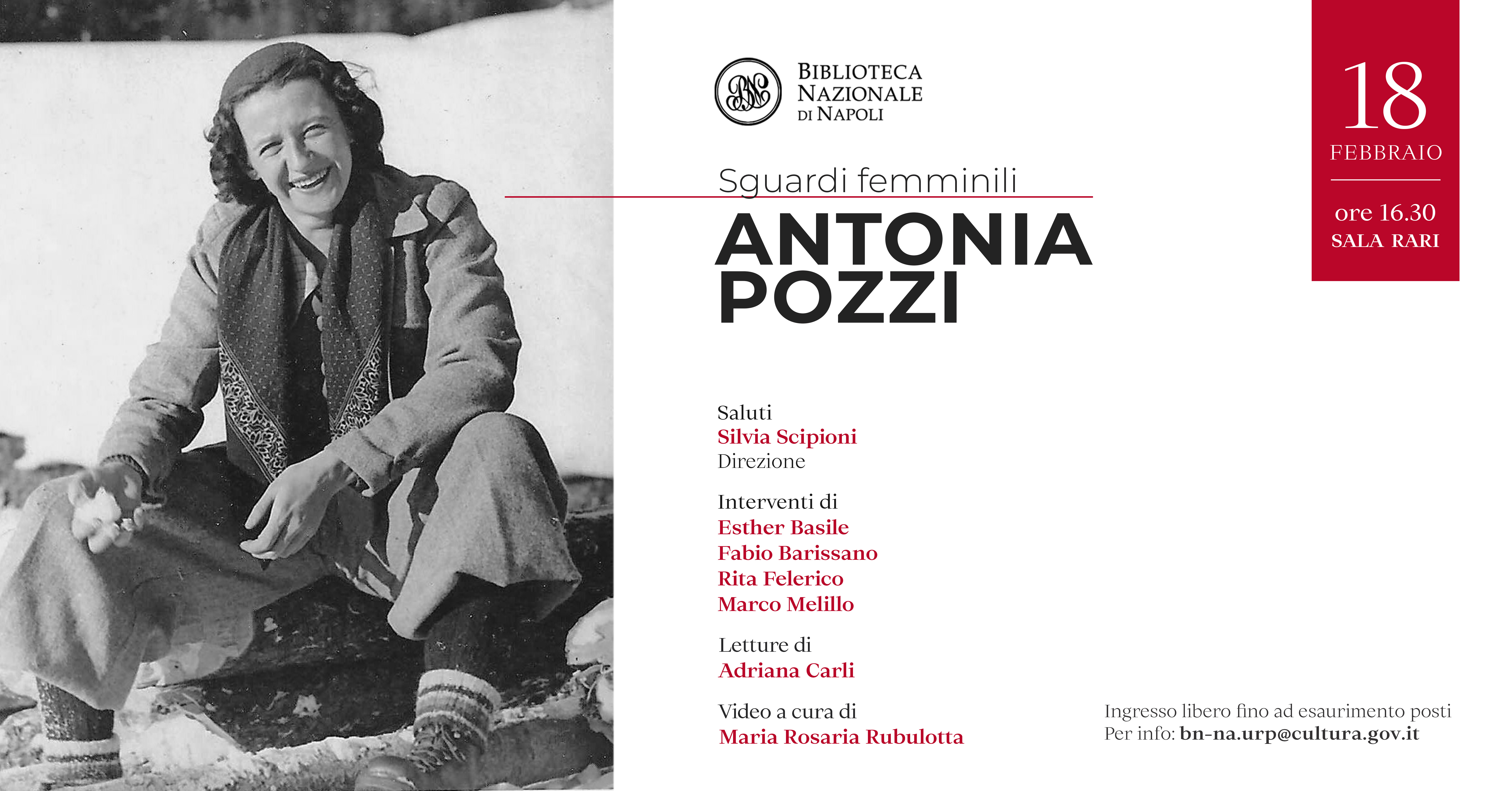 Biblioteca Nazionale di Napoli | Antonia Pozzi - Ciclo di incontri "Sguardi al femminile"