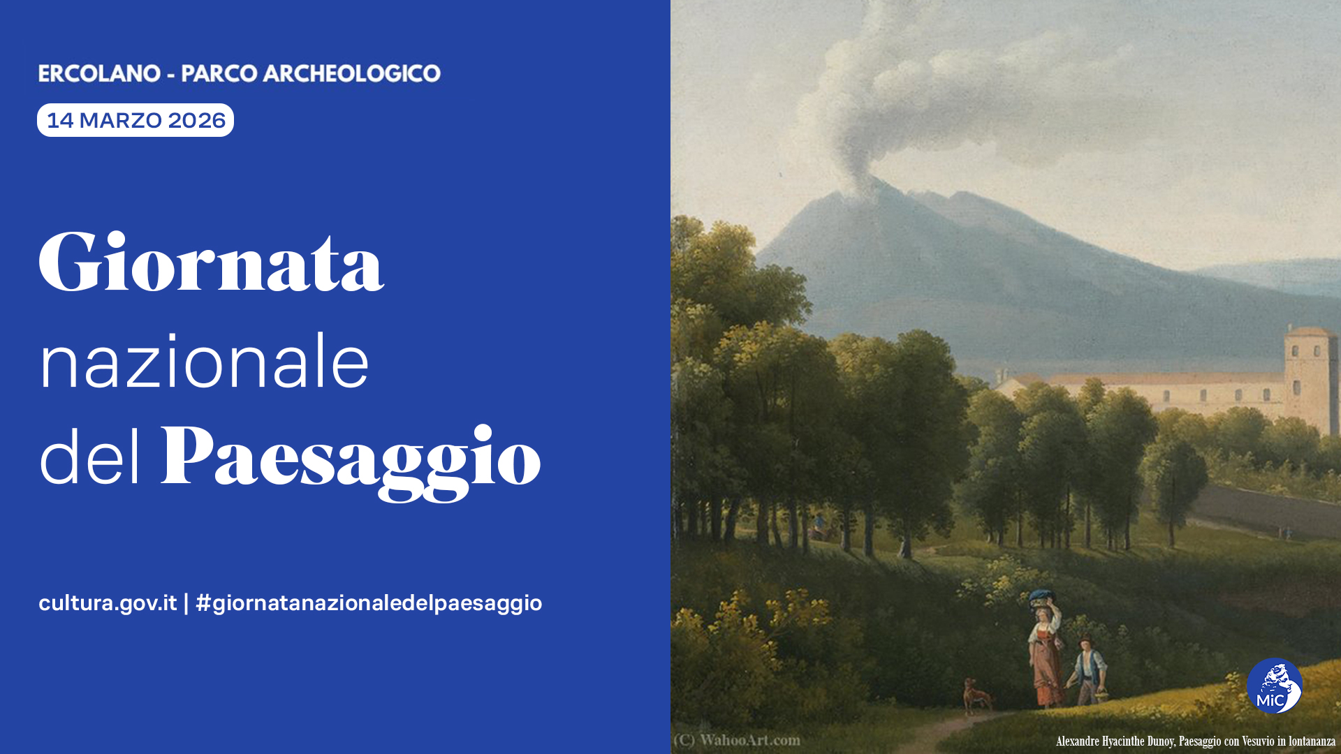 Giornata nazionale del Paesaggio al Parco archeologico di Ercolano 14 marzo 2026