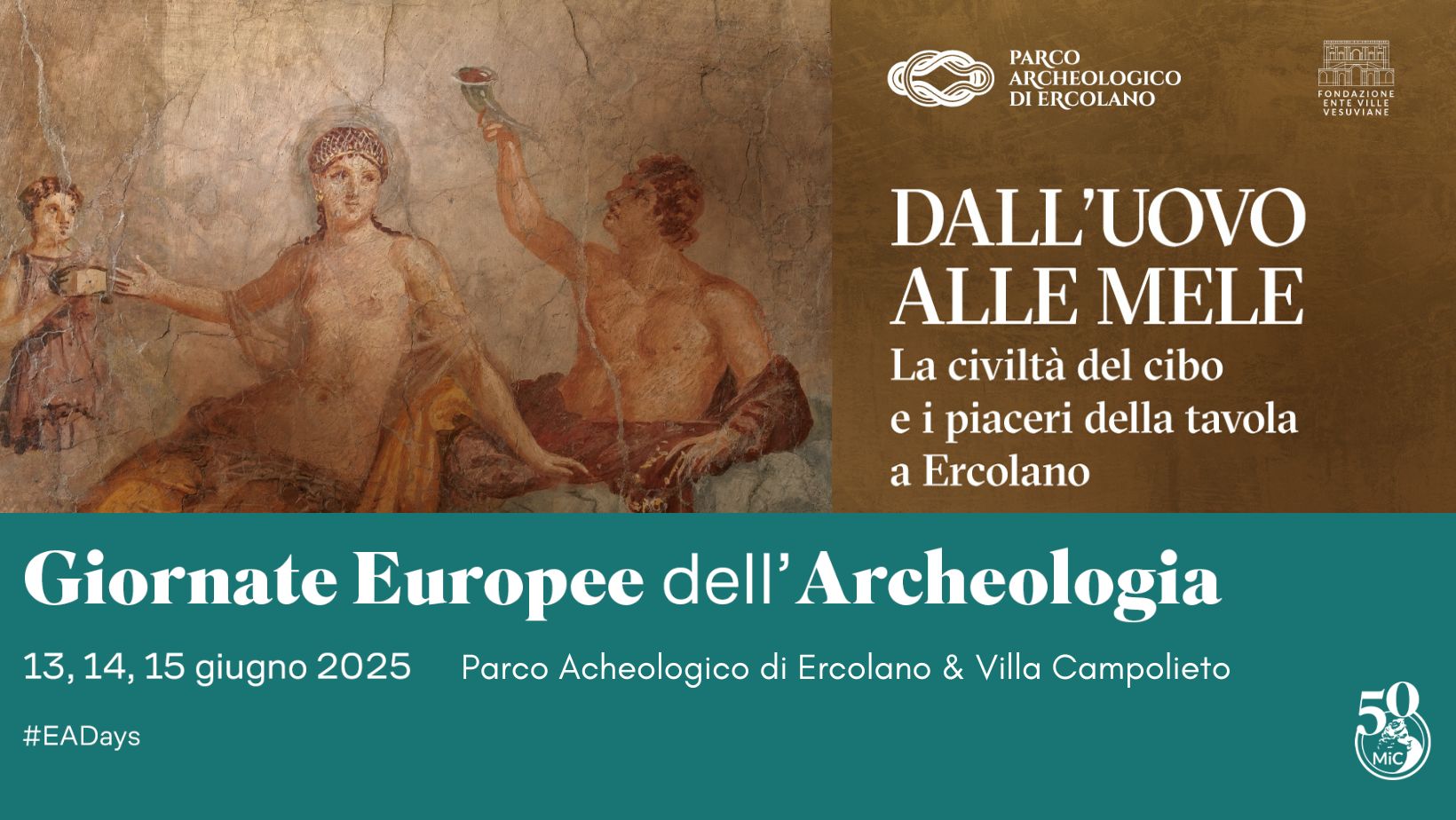 GIORNATE EUROPEE DELL'ARCHEOLOGIA 2025 AL PARCO ARCHEOLOGICO DI ERCOLANO