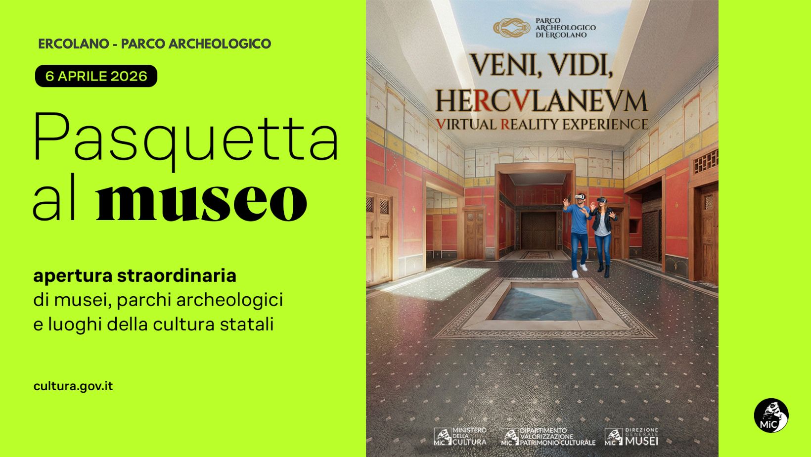 Pasquetta 2026 al Parco archeologico di Ercolano