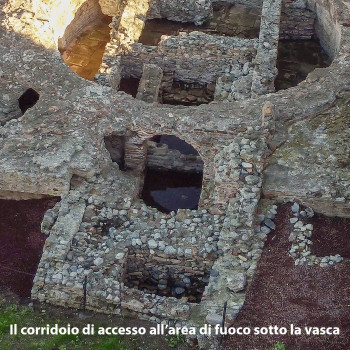 Albisola Superiore - Alba Docilia. Terme: corridoio di accesso area di fuoco.