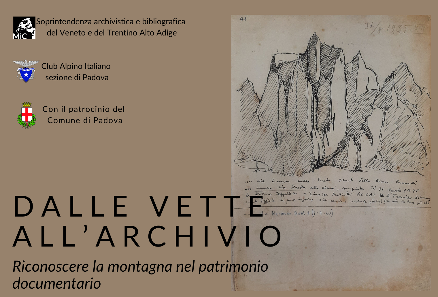 DALLE VETTE ALL’ARCHIVIO. Riconoscere la montagna nel patrimonio documentario