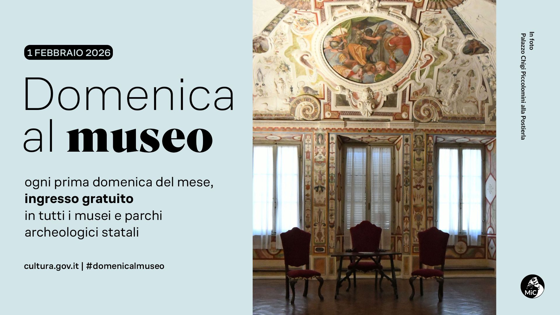 1 febbraio 2026 Domenicalmuseo: Palazzo Chigi Piccolomini alla Postierla