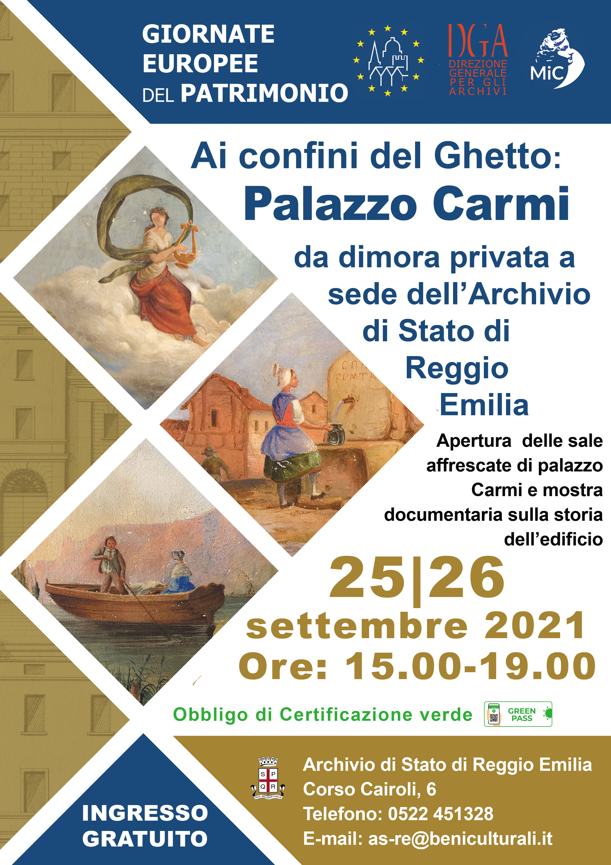 Ai confini del ghetto. Palazzo Carmi da dimora privata a sede dell'Archivio di Stato di Reggio Emilia