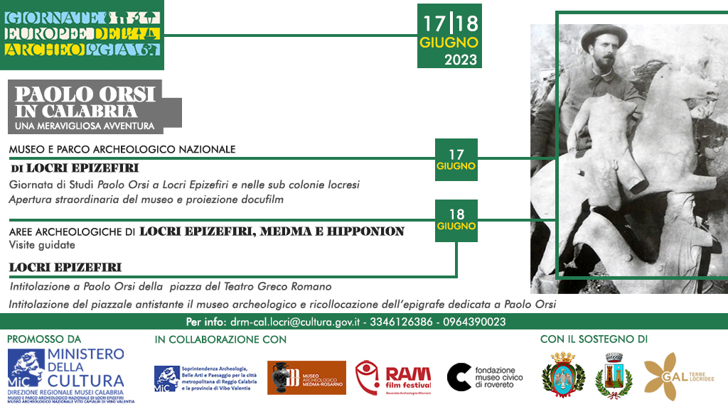 Giornate europee dell'Archeologia 2023 - Paolo Orsi in Calabria  Una meravigliosa avventura