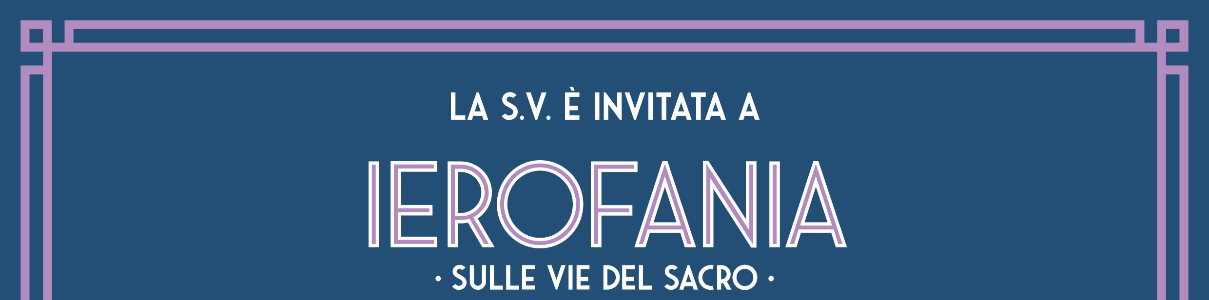 "Ierofania - Sulle vie del sacro" a Palazzo Lanfranchi
